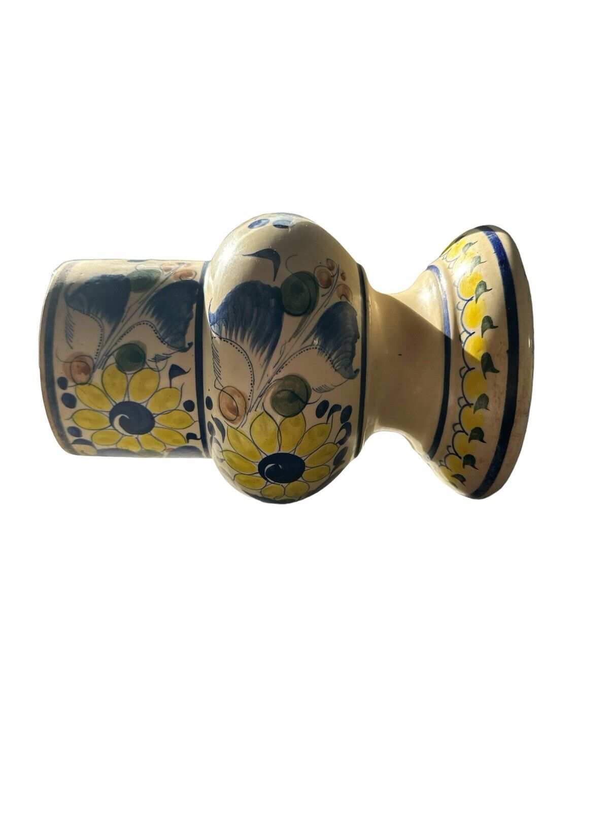 Authentic Handmade Mexican Talavera Pottery Hand Painted Ceramic Stoneware Vase