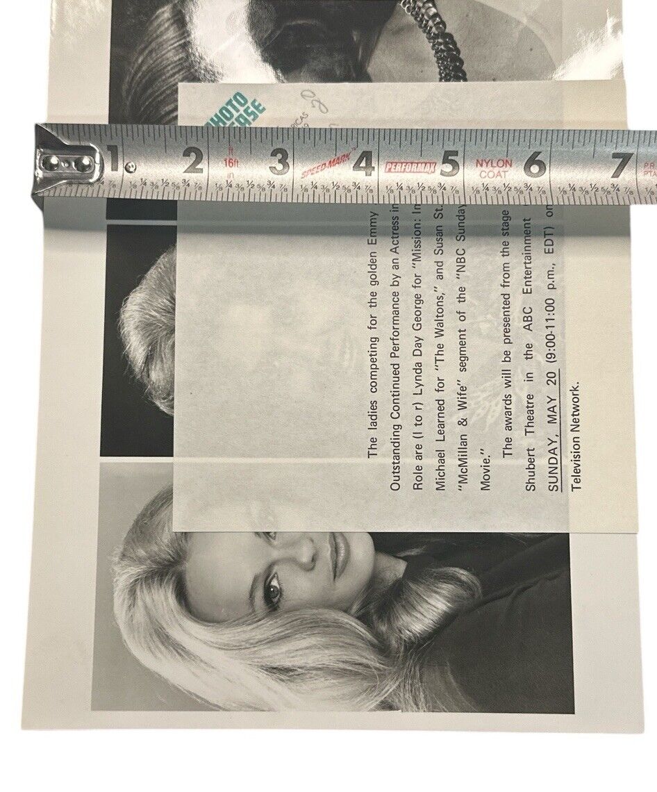 25th Annual TV Academy Awards 1973 Press Release photo 3 Up Composite