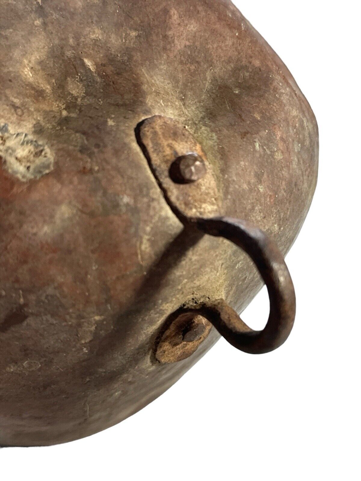 Primitive Central Mexican Spanish look Handmade Copper Metal Water Vessel