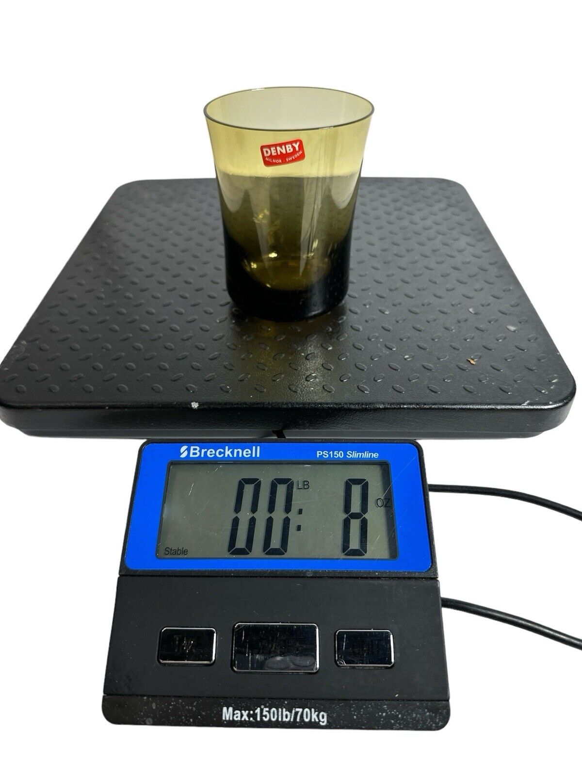 1972-79 DENBY Arabesque Spice Brown Double Old Fashioned NOS Milnor Sweden 4.25