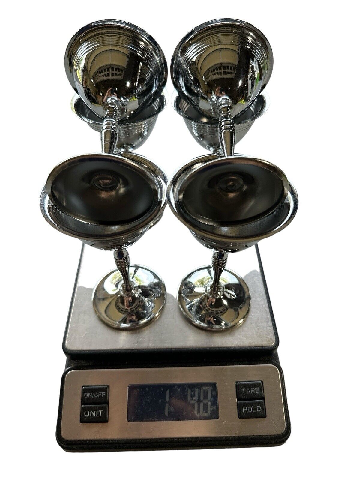 High Quality Vintage Chrome Cocktail Shaker 6 Stemmed Cordials & Bar Book