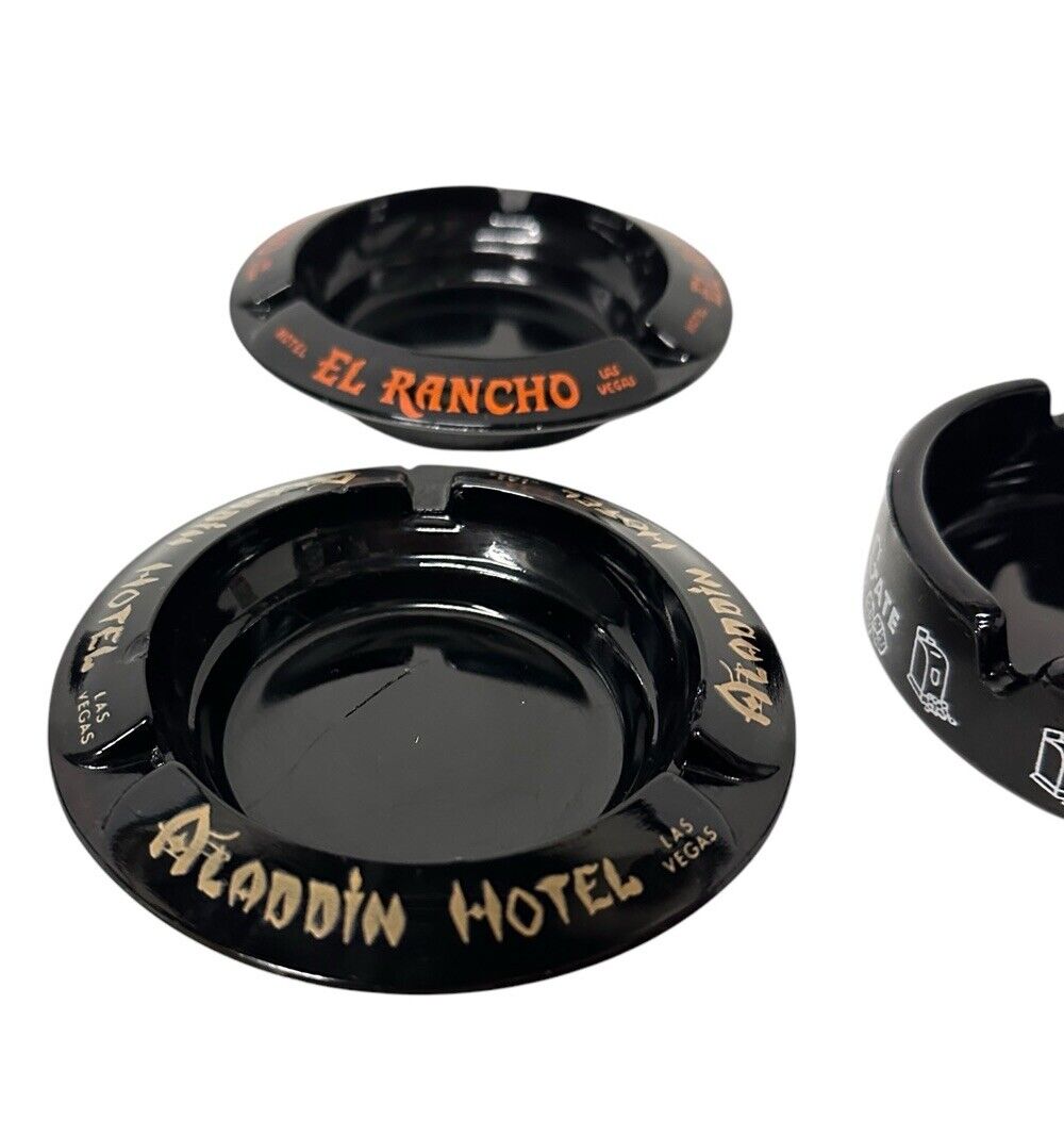 Lot of 6 Vintage MCM 1970’s Hotel Casino Ashtrays Rare Types