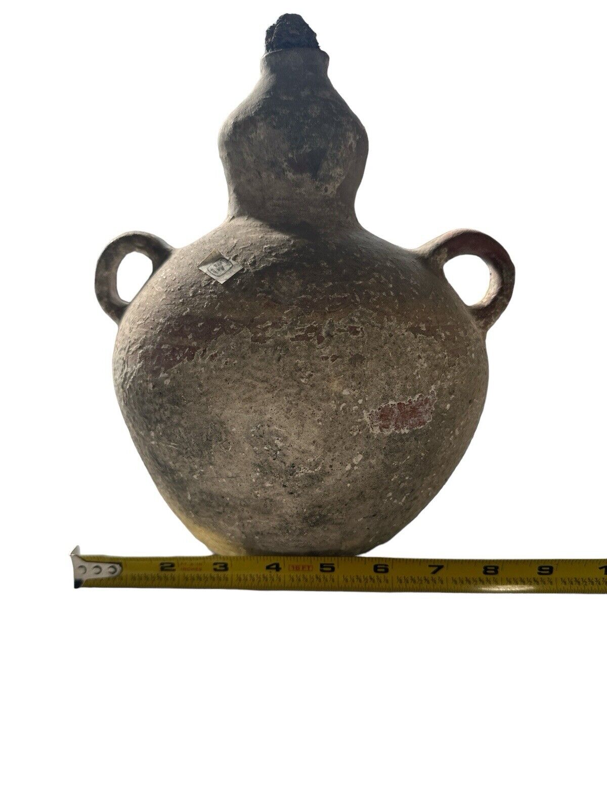 Antique Mexican Handmade Long Neck Clay Terracotta Water Vessel Primitive