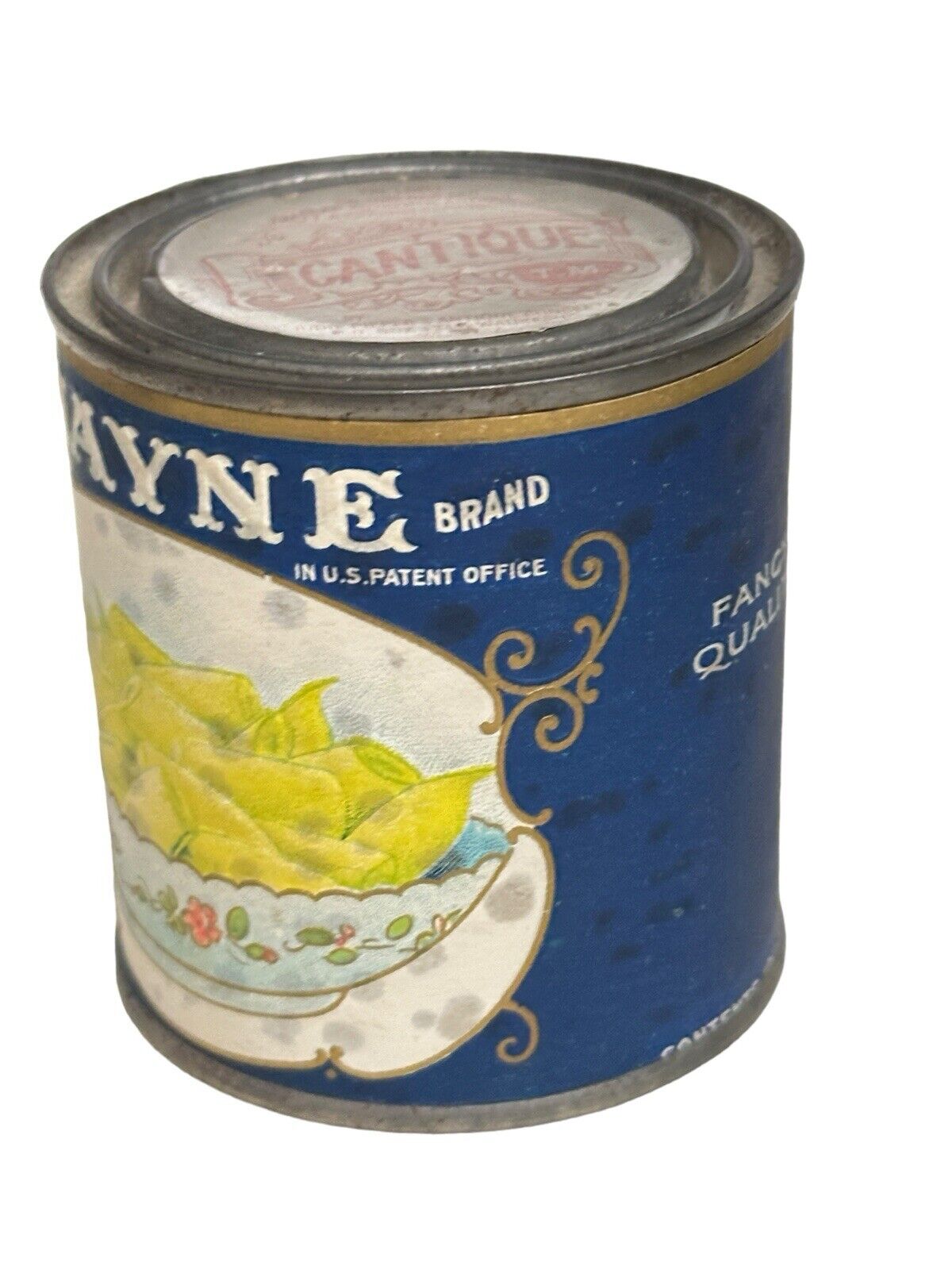 2 1920s Verhampshire brand & Wayne Small Tin Cans Cantique TM Antiques