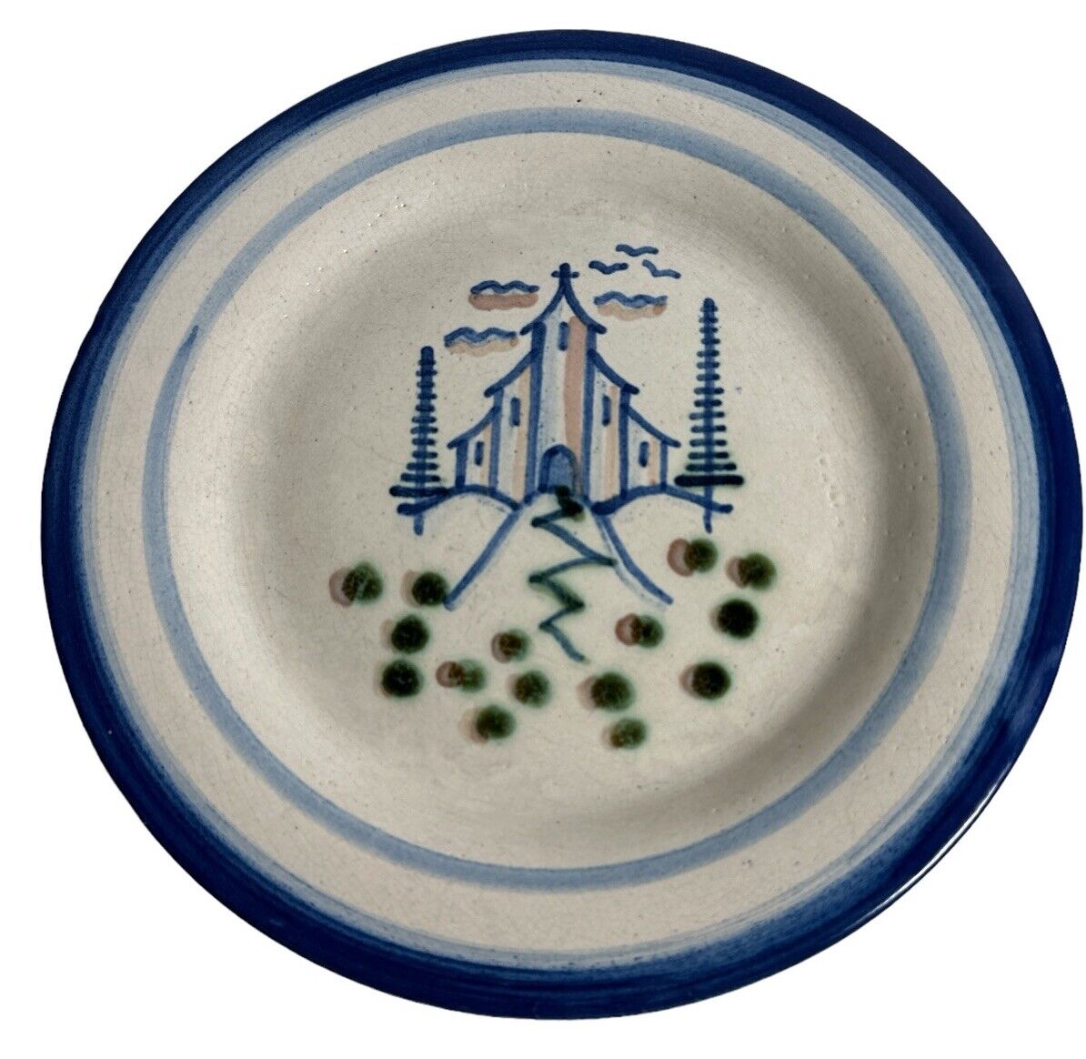 Vintage Louisville Stoneware John B Taylor Pottery Church Luncheon Plate 9”