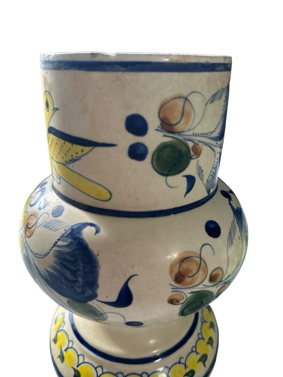 Authentic Handmade Mexican Talavera Pottery Hand Painted Ceramic Stoneware Vase
