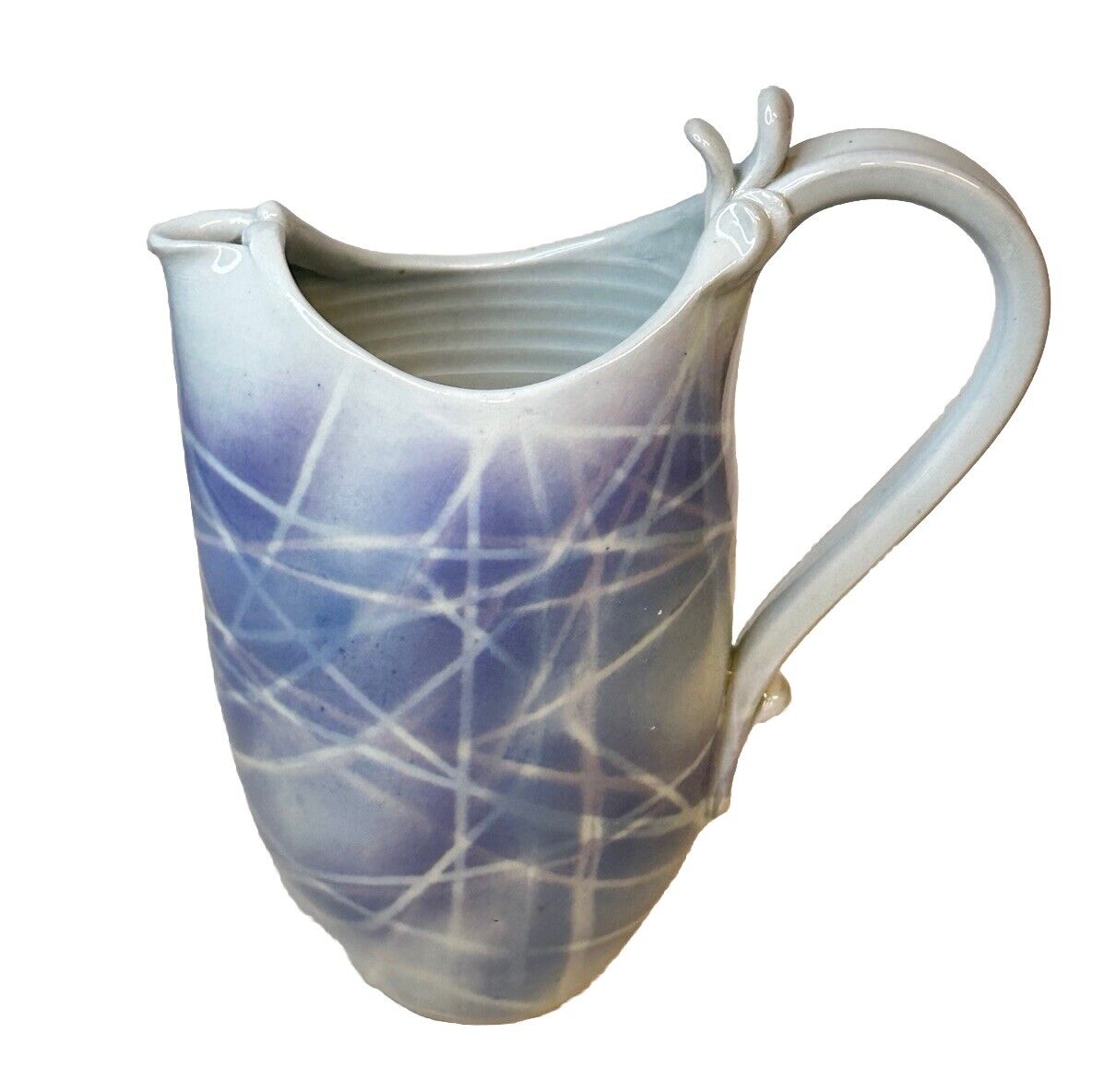 Beautiful James Jim Loso Porcelain Pitcher Modern Art Signed Minnesota Potter