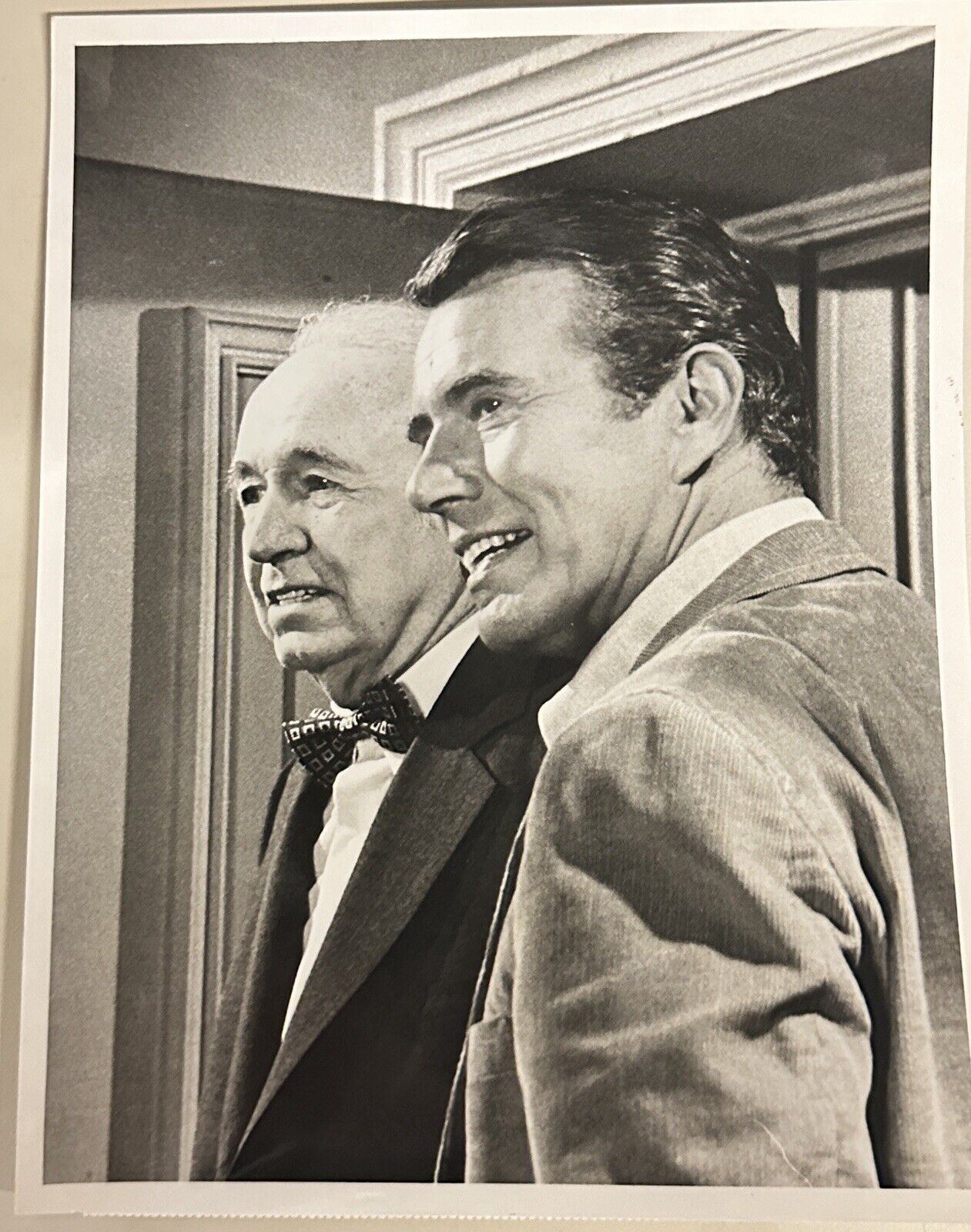 1970 Press Photo Walter Brennan & John Forsythe CBS TV To Rome With Love