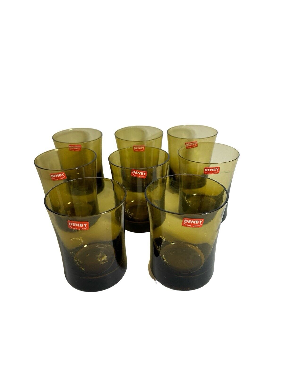1972-79 DENBY Arabesque Spice Brown Double Old Fashioned NOS Milnor Sweden 4.25