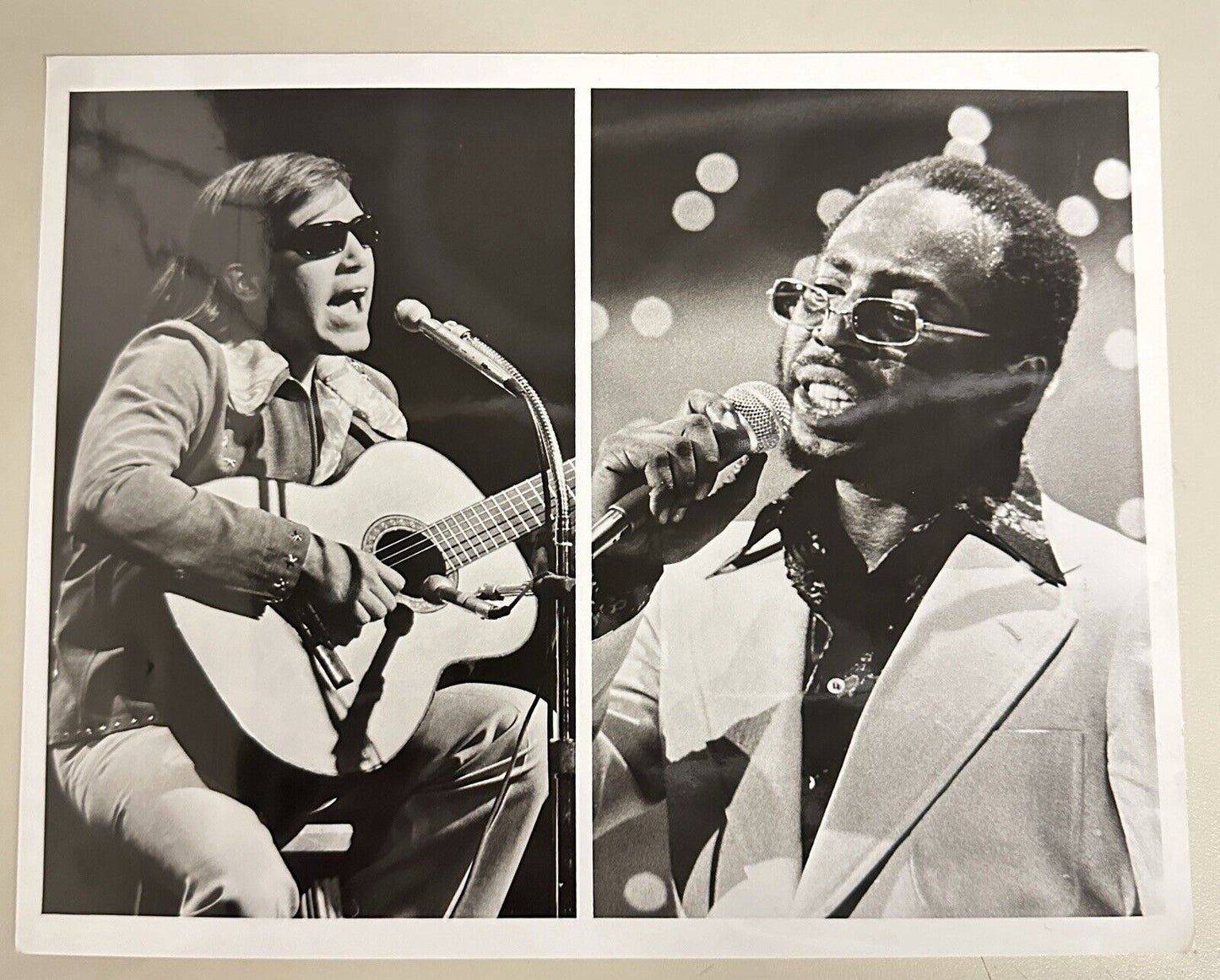 1973 Curtis Mayfield & Jose Feliciano Press Release Photo The Midnight Show NBC