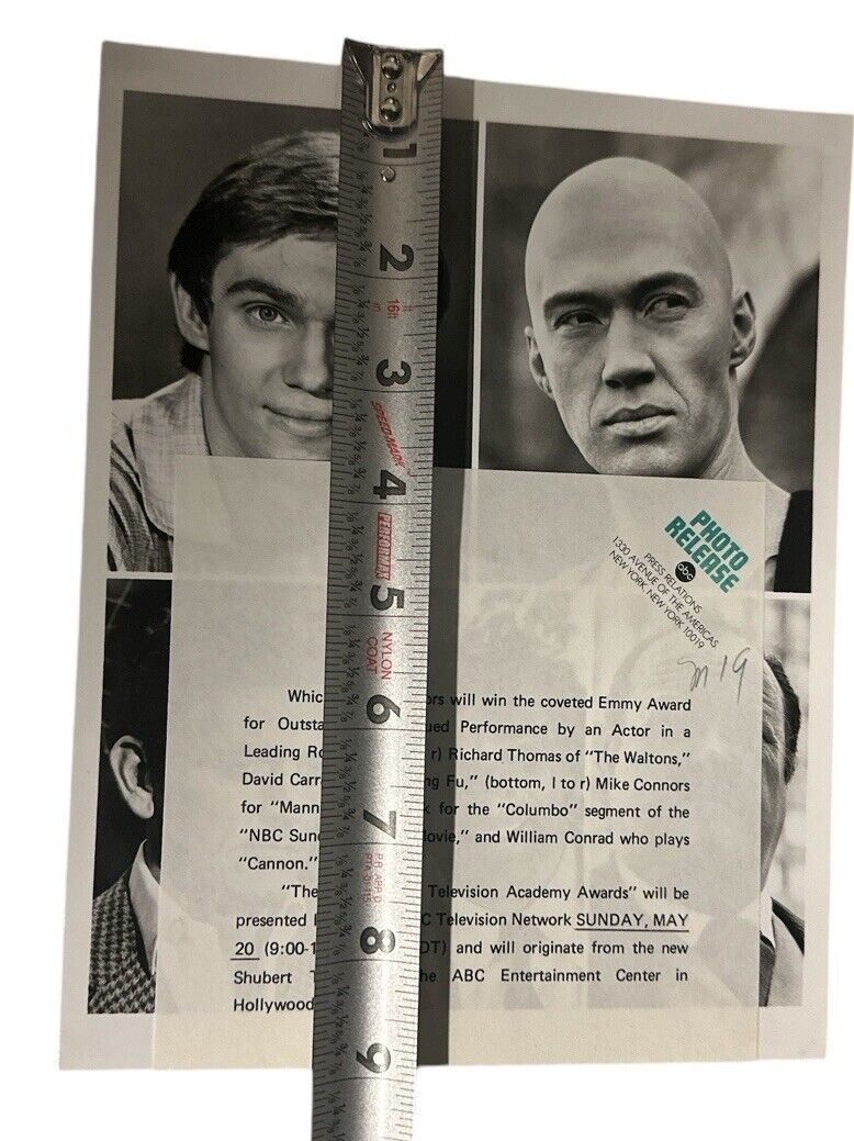 25th Annual TV Academy Awards 1973 Press Release photo 5 Up Composite