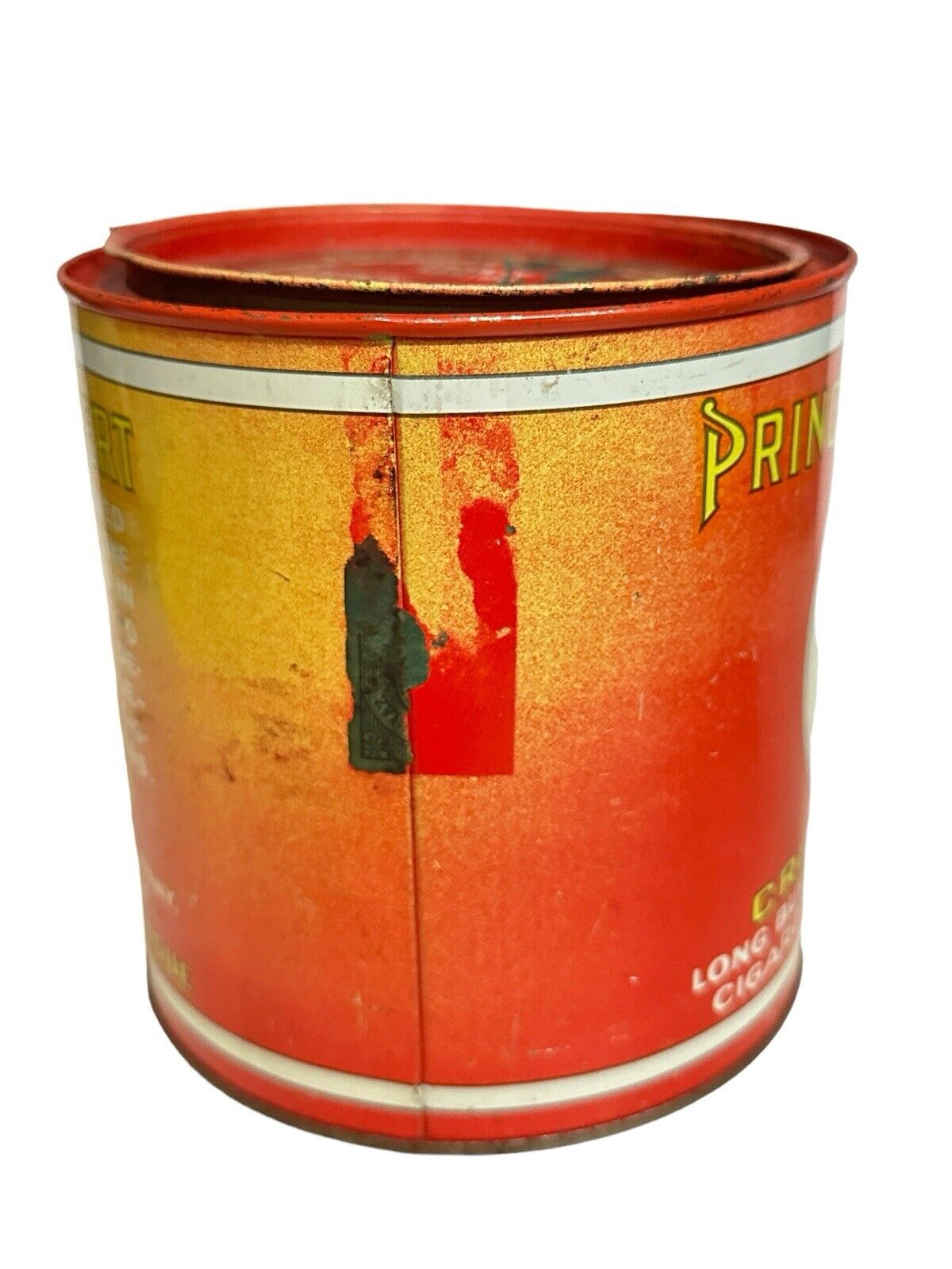 Antique Prince Albert tobacco tin Empty Tobacciana Decor Container 1907
