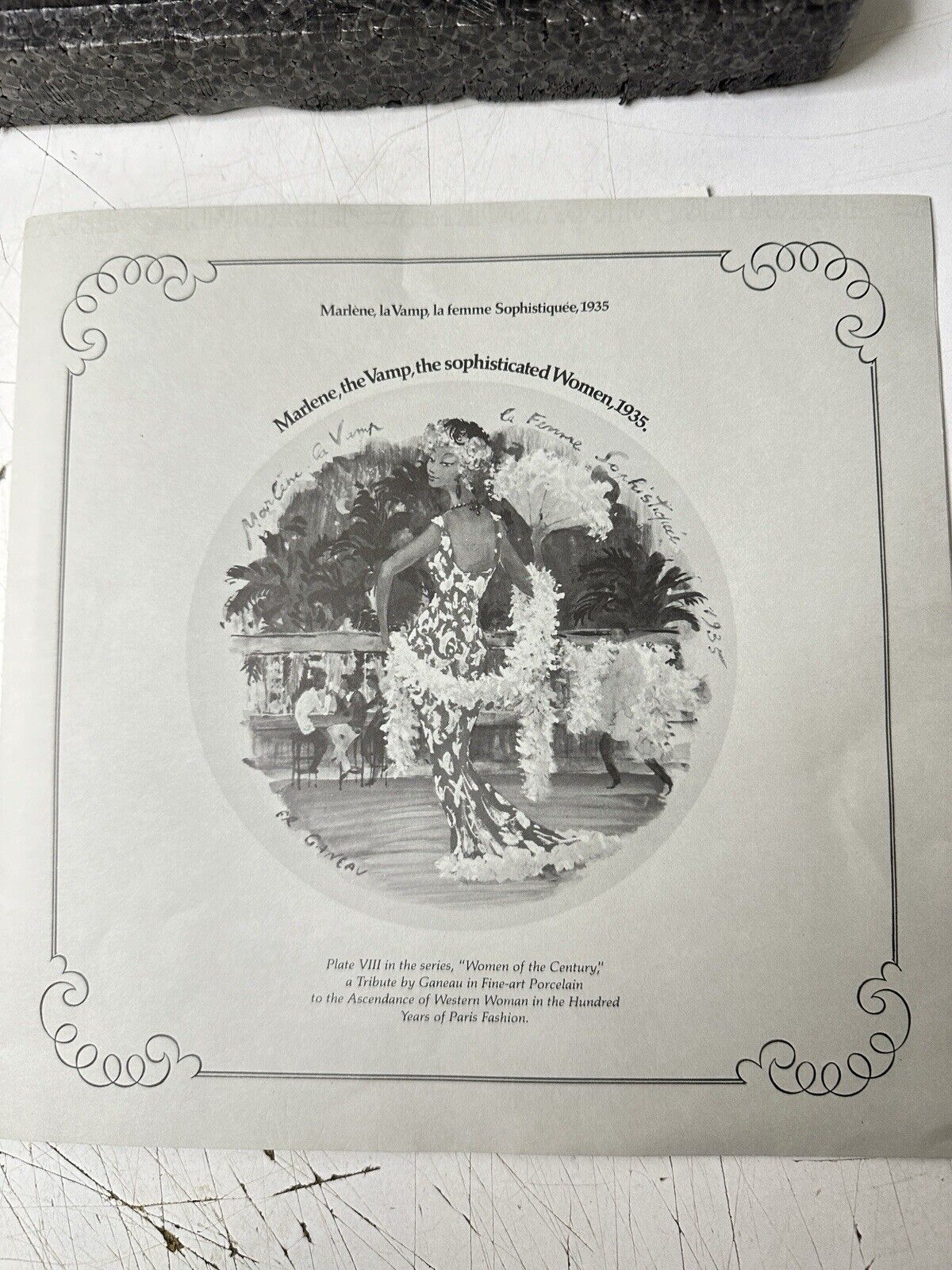 Marlene the Vamp PlateVIII Henri D'Arceau L & Fils Collection 1978