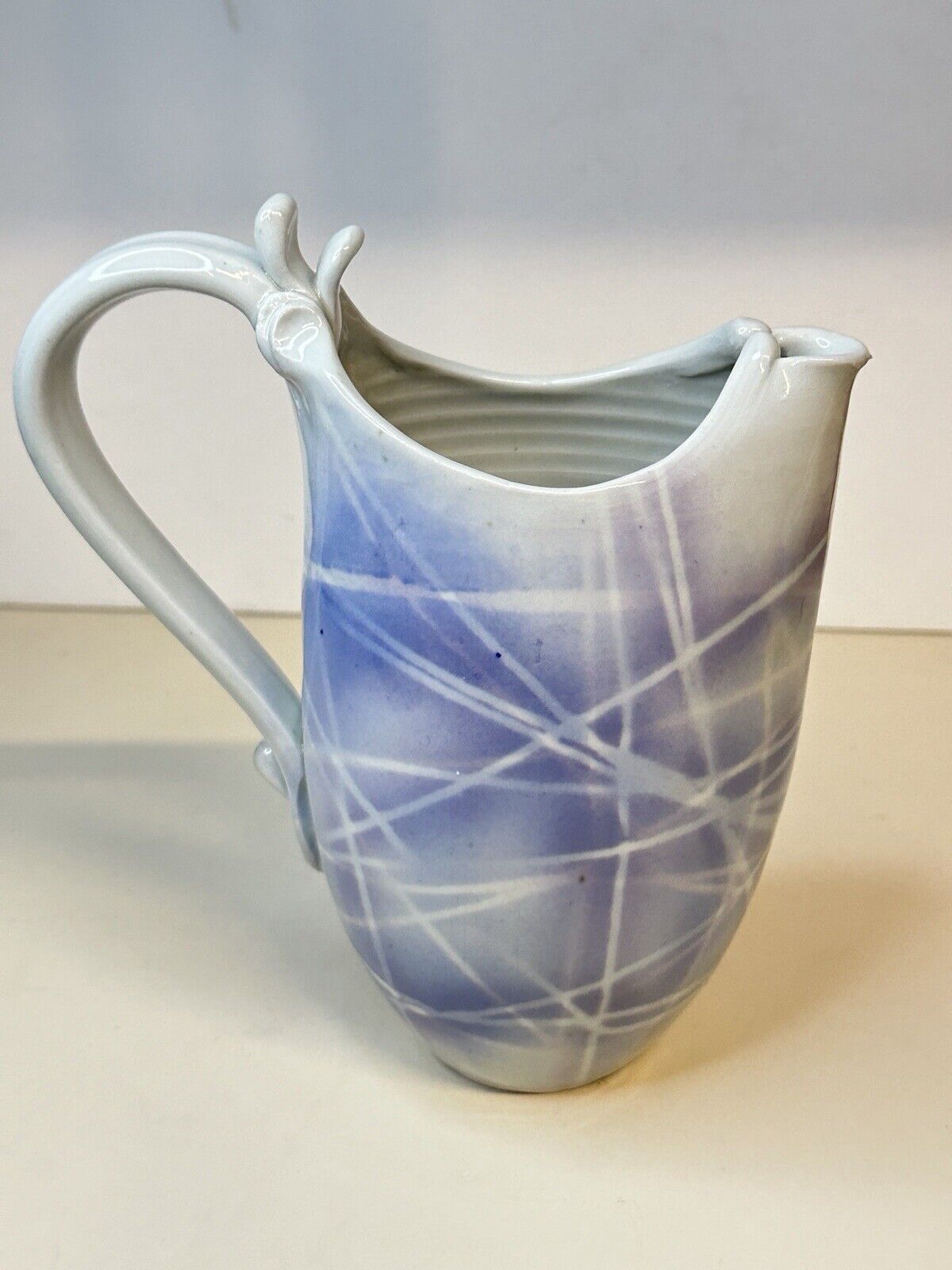 Beautiful James Jim Loso Porcelain Pitcher Modern Art Signed Minnesota Potter