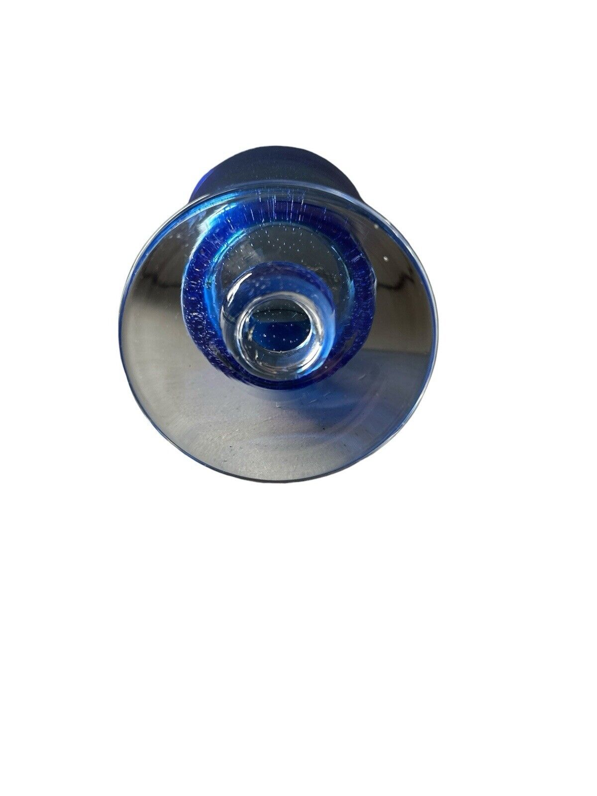 Authentic Blown Glass Cocktail Goblet Cobalt Blue Made In Mexico Tonala 5.5”