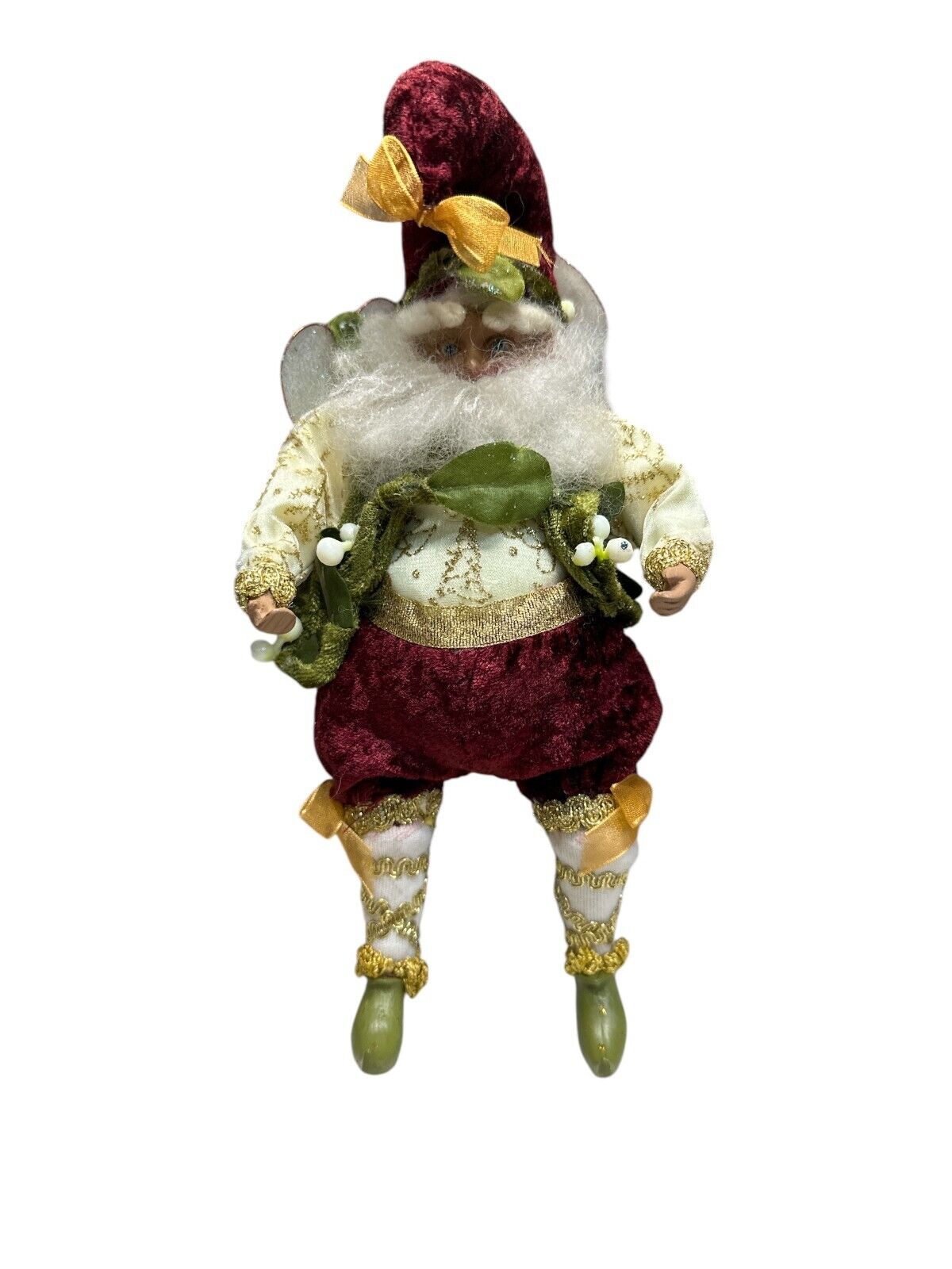 Mark Roberts Fairy Santa Elf Victorian Woodland Retired Ornament 9'