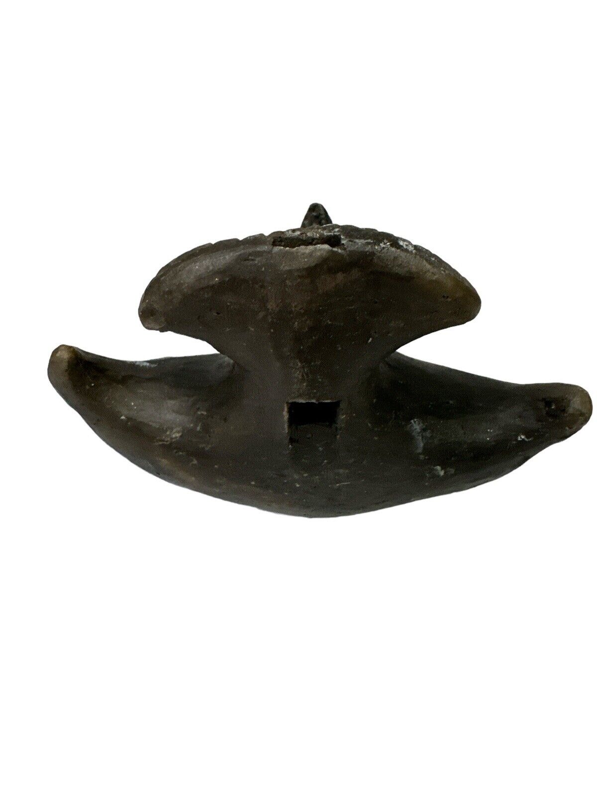 Primitive Looking Early Repo Peruvian Ceramic flying Bird Whistle Handmade