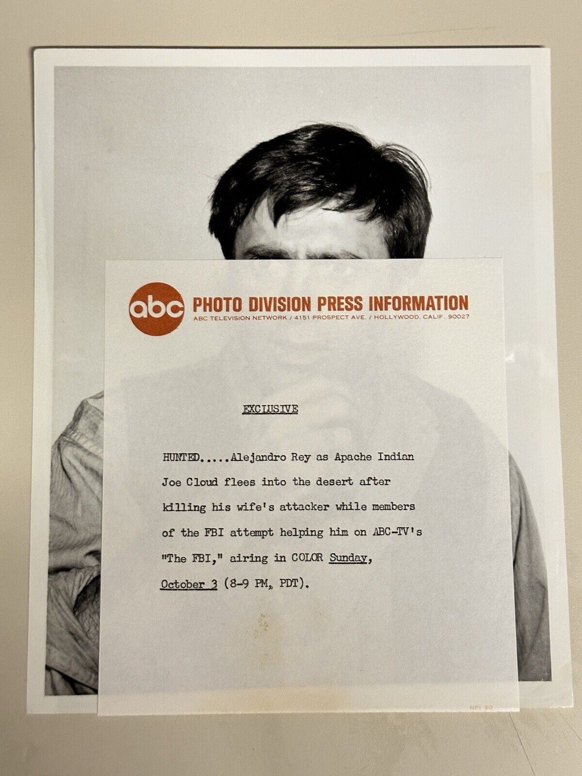 1965 Press Release Photo The FBI “ A Mouthful Of Dust” Alejandro Ray