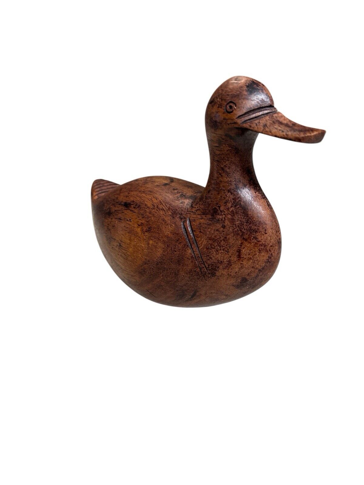 Vintage Hand Carved Wood Duck made in Africa Dakar Senegal