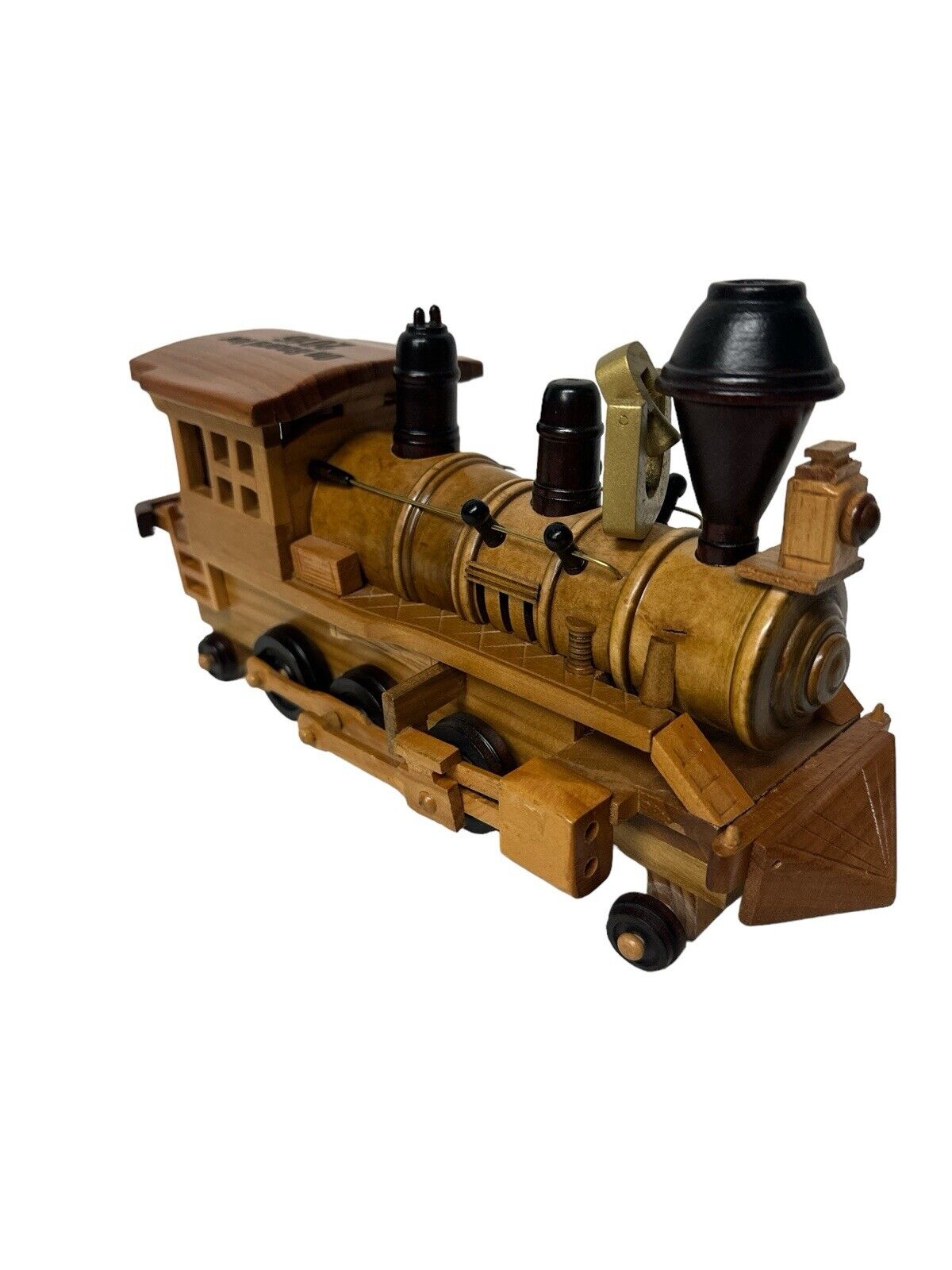 2016 Maple Wooden Handmade Steam Locomotive Collectible Train