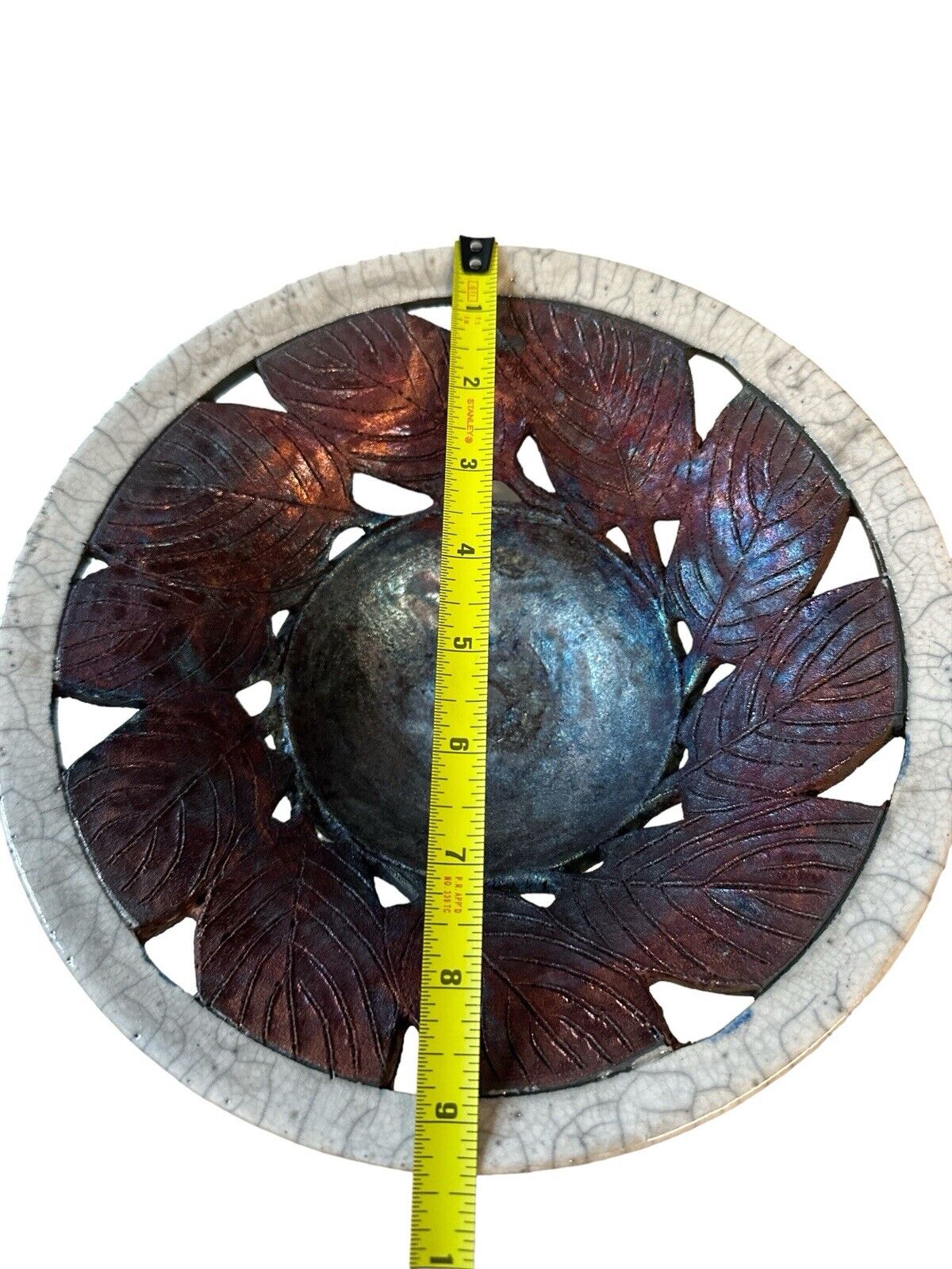 Clayton Pottery Traditional Japanese Raku Style Candle Holder Plate