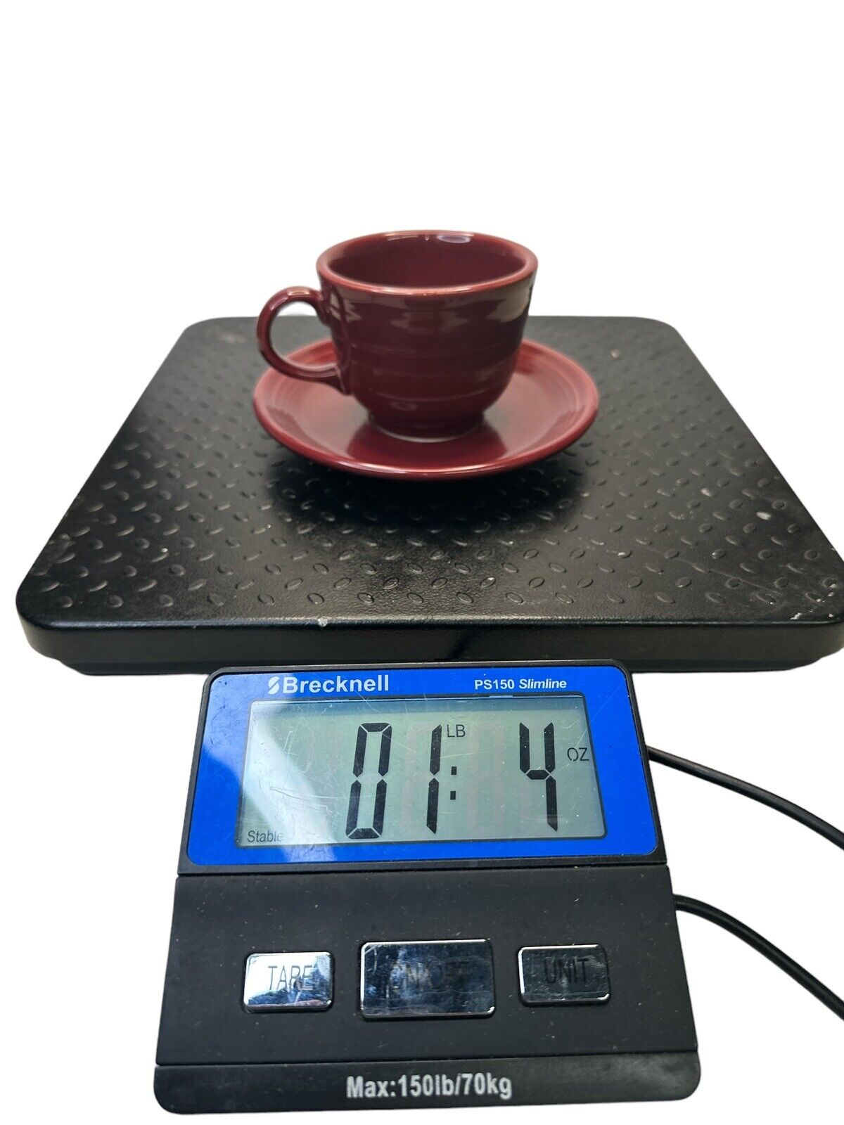 Fiestaware Vtg 2003 Fiesta Coffee Tea Cup and Saucer Set Cinnabar Color