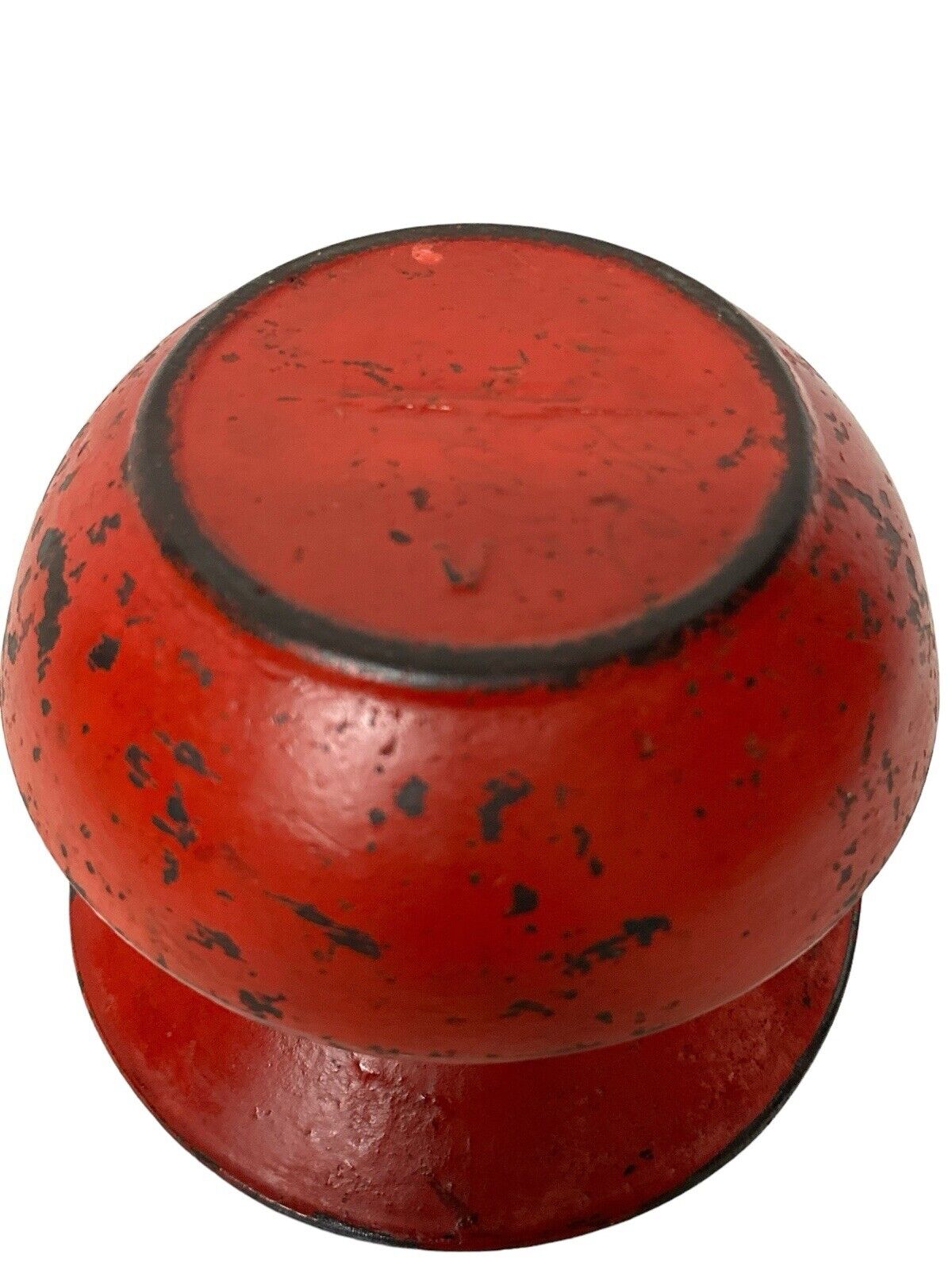 Beautiful Antique 1890’s Rare Color Cast Iron Enamel Spittoon Cuspidor