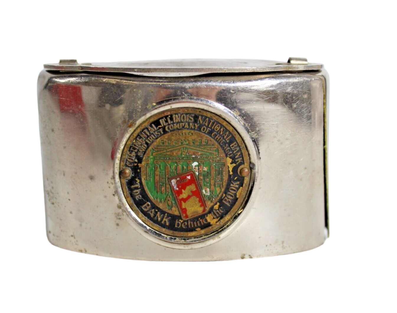 Antique Metal Still Coin Bank Continental Illinois National Bank 1923