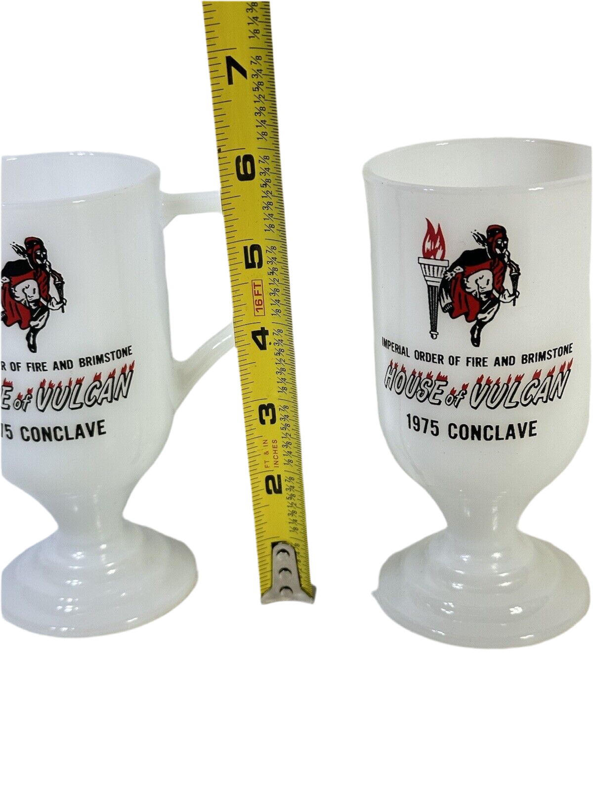 Vtg Set Of 2 Milk Glass Dessert Drink Glasses Coffee Tea Other House Of Vulcum