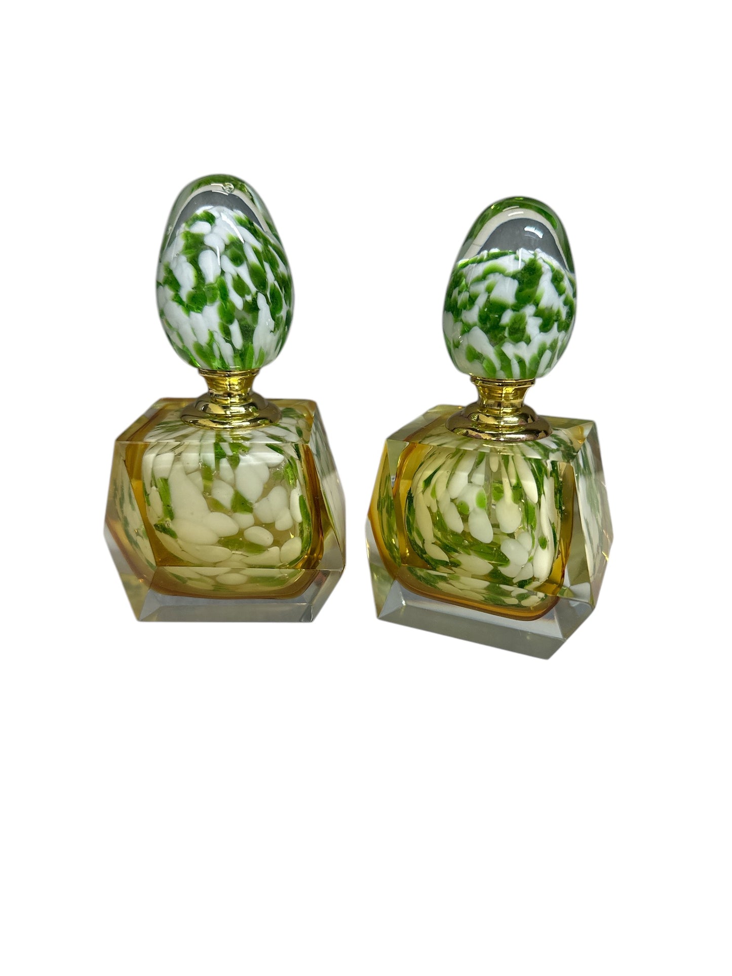 Set of Vintage 1960’s Italian made Murano Glass Perfume Bottles