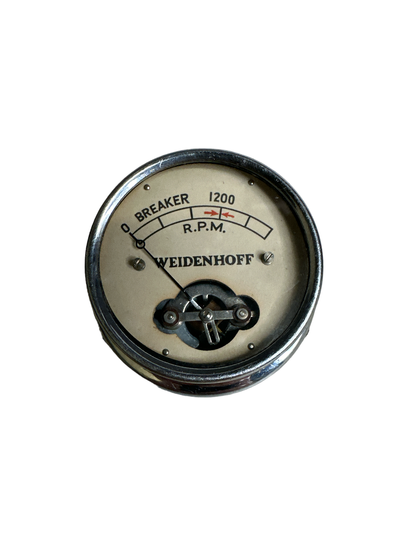 Vtg Weidenhoff 0-1200 Breaker R.P.M Gauge Zero Adjust Nice Condition