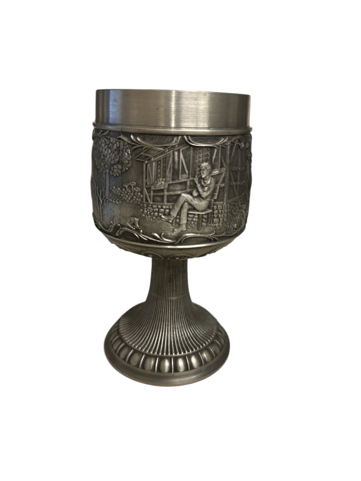 Vintage Pewter Wine Goblet Chalice Cup by RB-VOGEL Germany