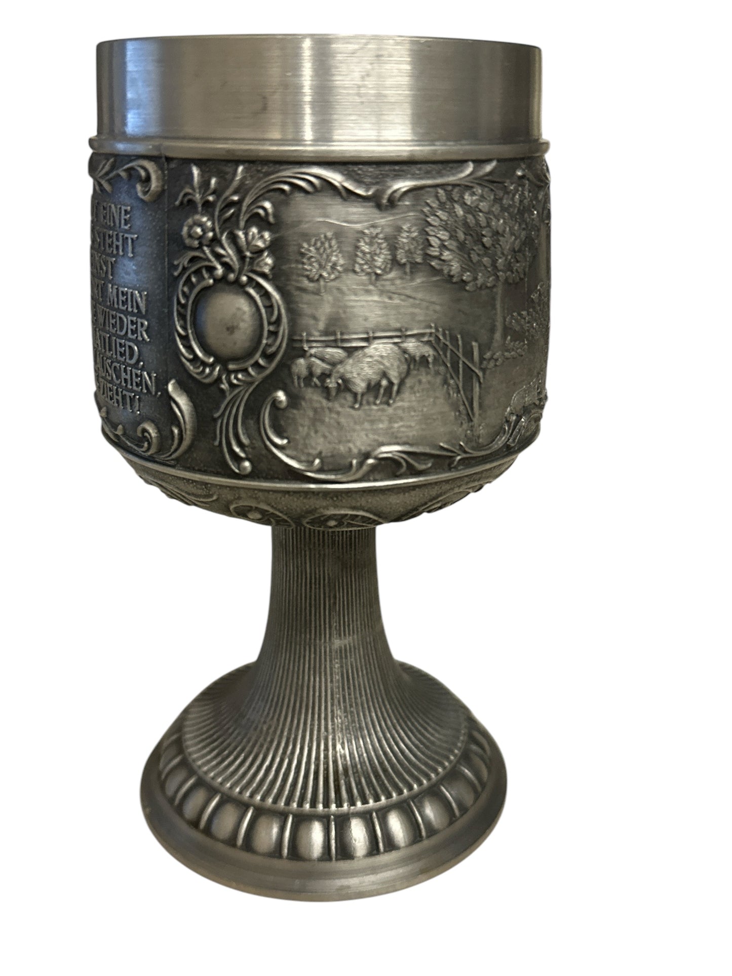 Vintage Pewter Wine Goblet Chalice Cup by RB-VOGEL Germany