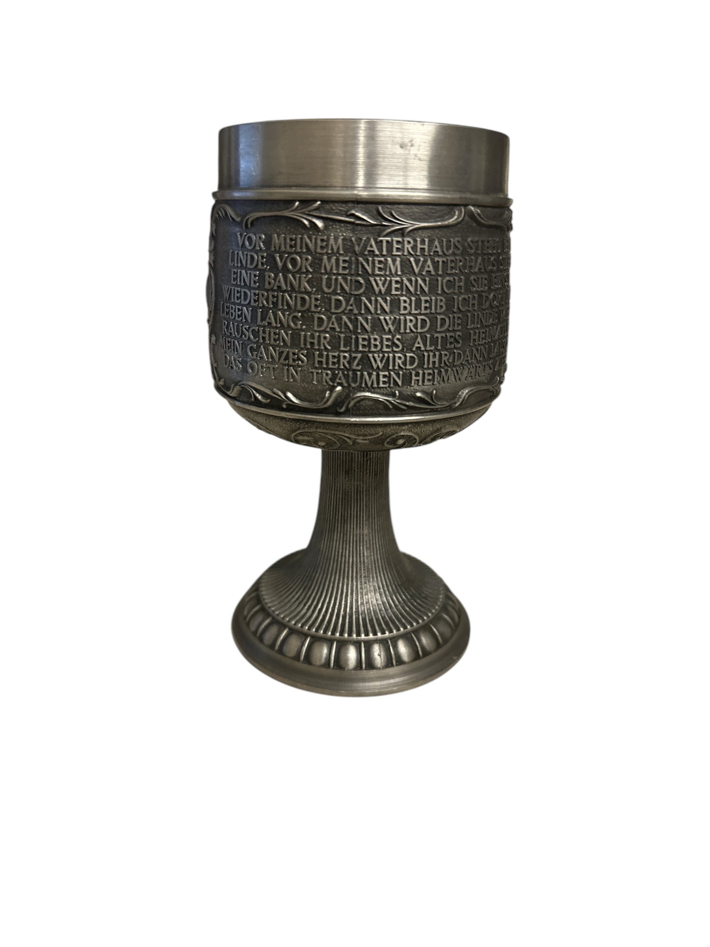 Vintage Pewter Wine Goblet Chalice Cup by RB-VOGEL Germany