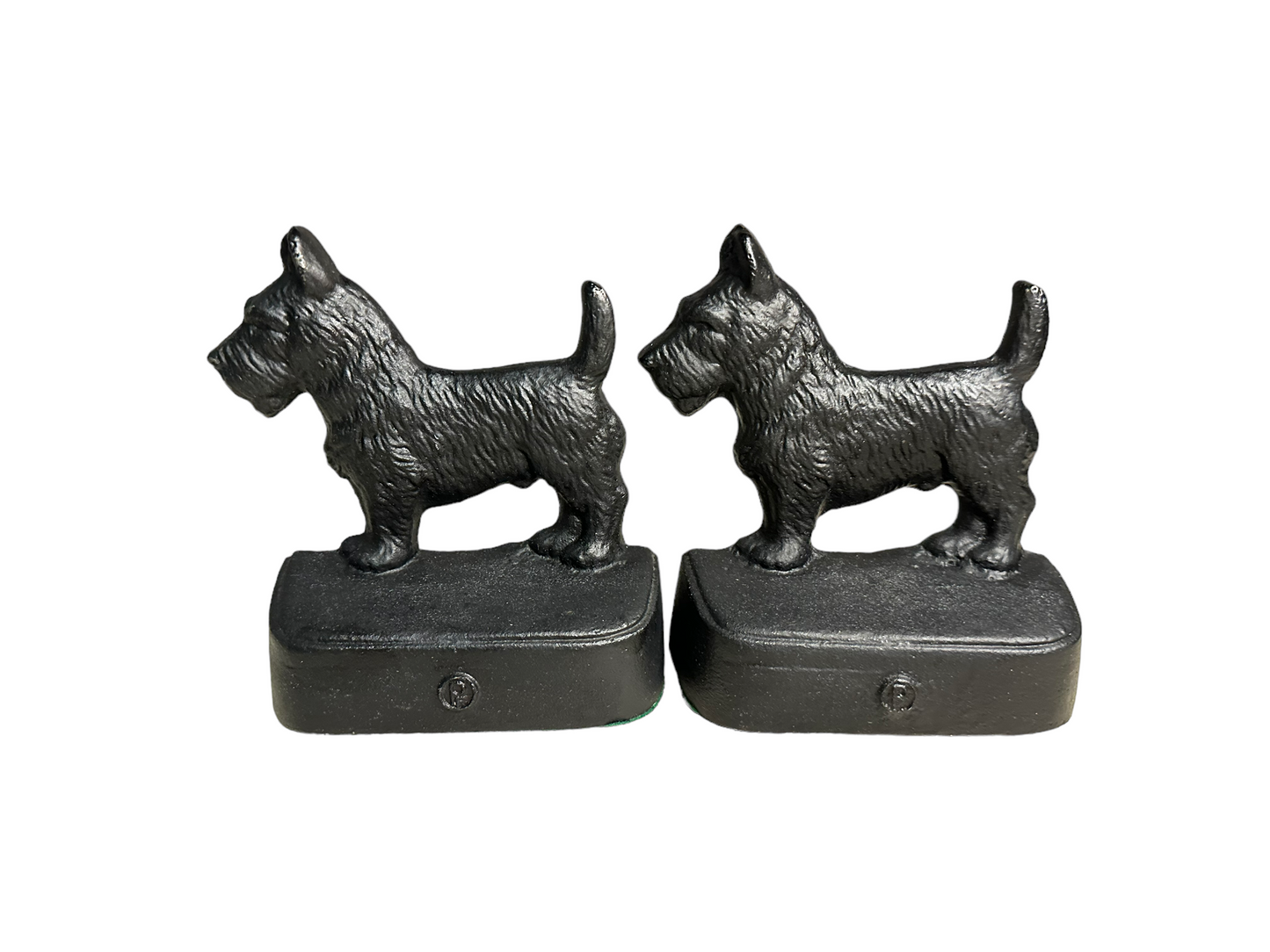 Antique Bradley & Hubbard Cast Iron SCOTTIE DOG Bookends 19’20’s Heavy Beautiful