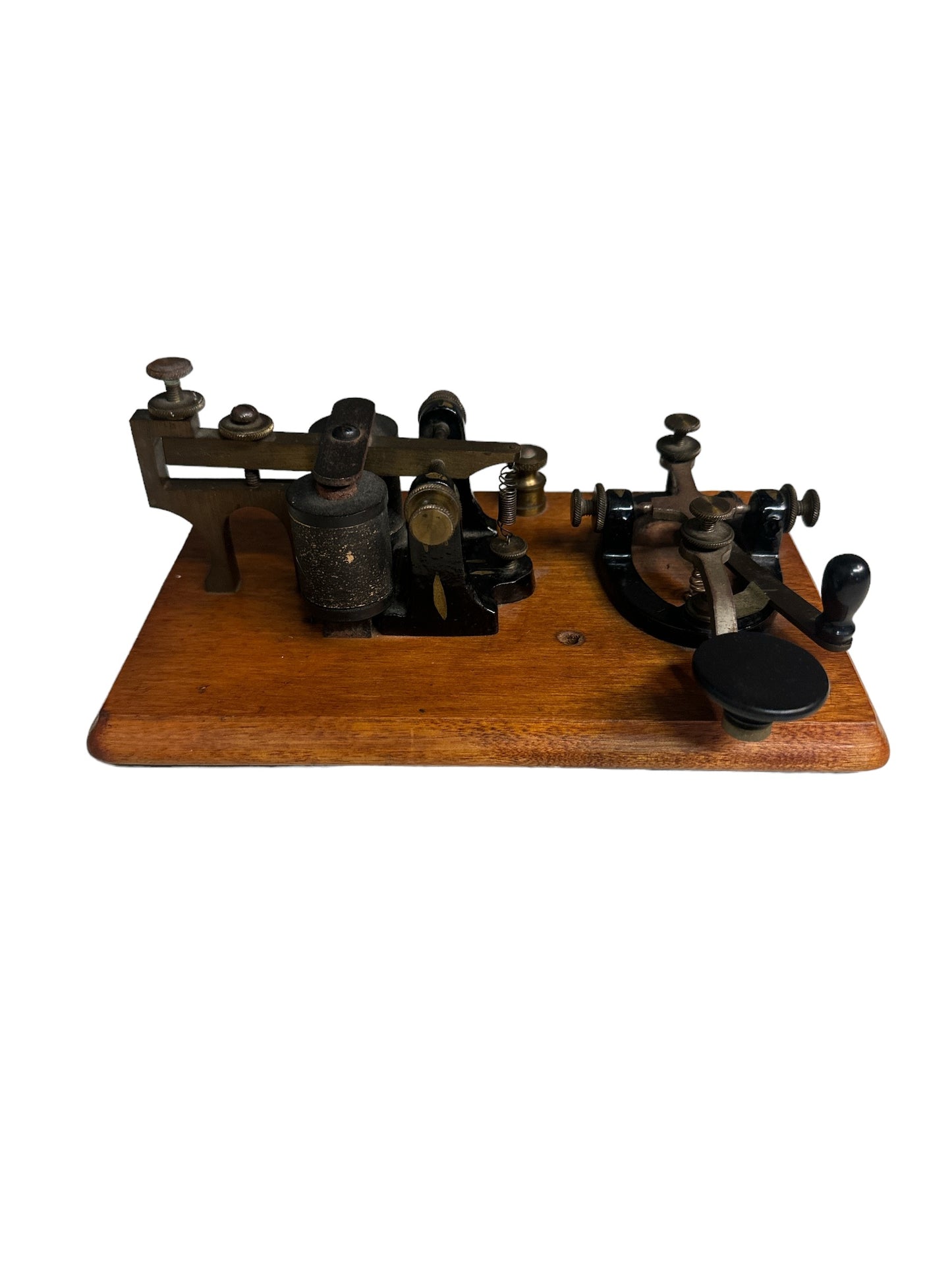 Antique J.H. Bunnell & Co New York USA Camelback Telegraph Key and Sounder 2