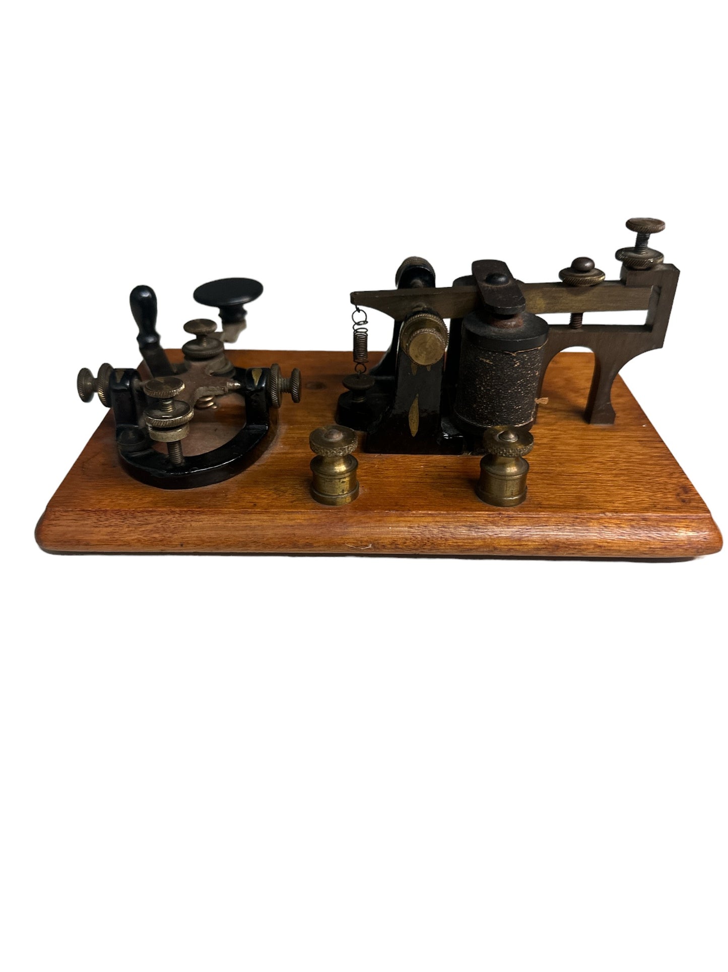 Antique J.H. Bunnell & Co New York USA Camelback Telegraph Key and Sounder 2