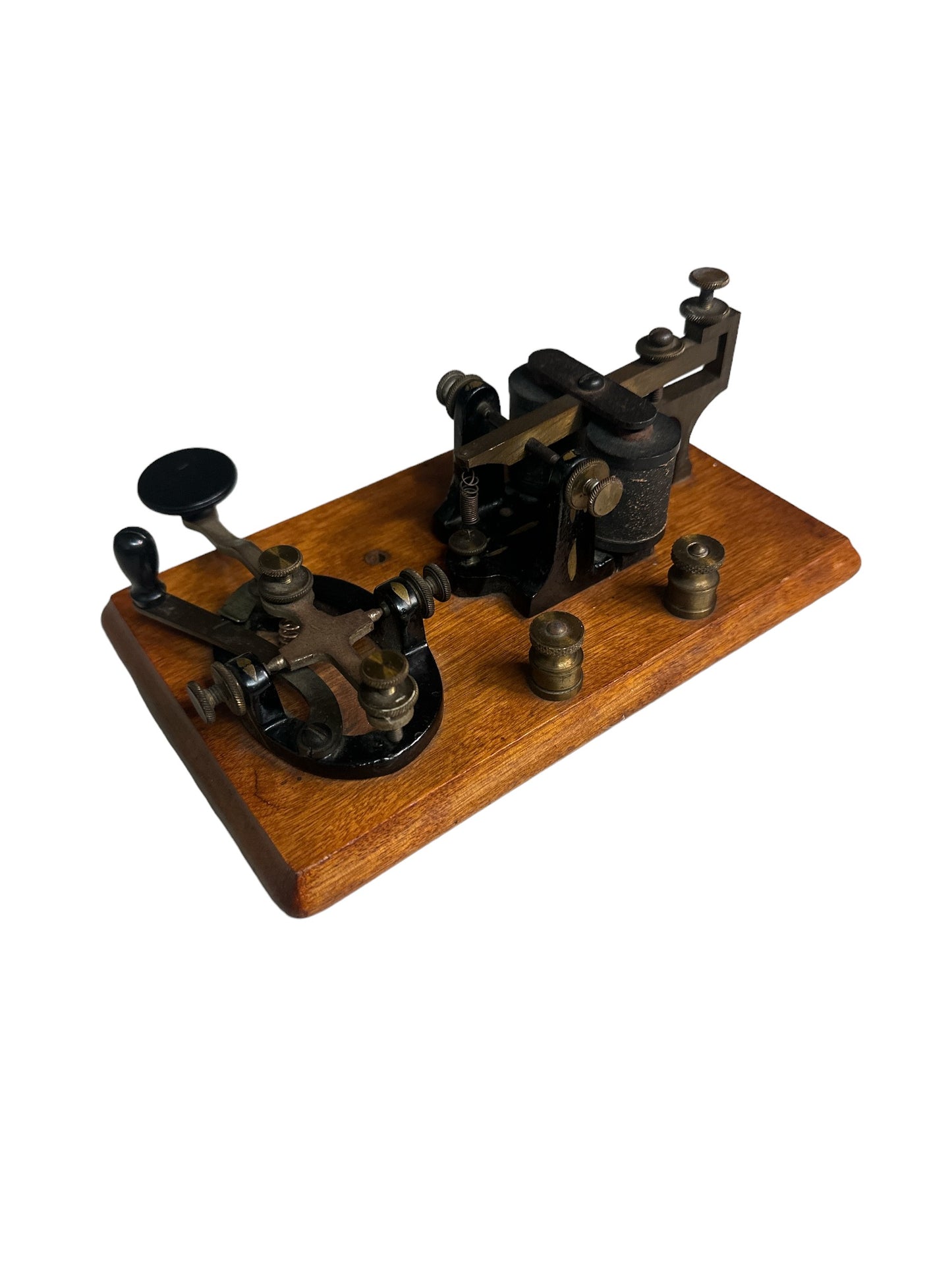 Antique J.H. Bunnell & Co New York USA Camelback Telegraph Key and Sounder 2