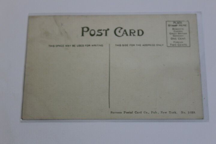 Antique Photo-Lithograph Postcard Early 1900s The Hudson River Terminal Building