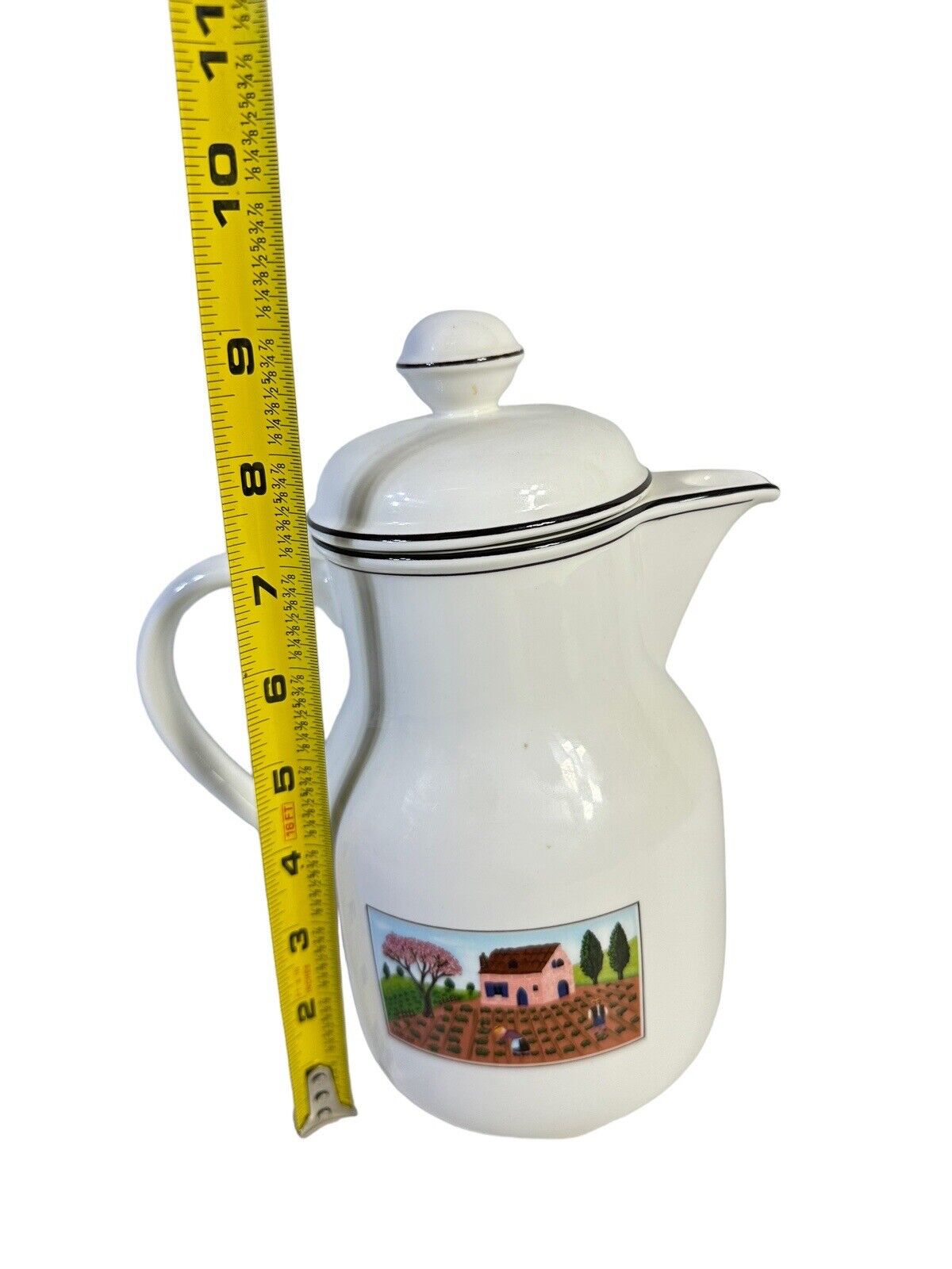 Villeroy Boch Naif Pot Ceramic Coffee Drink Pitcher Ceramic Country Decor 1990’s