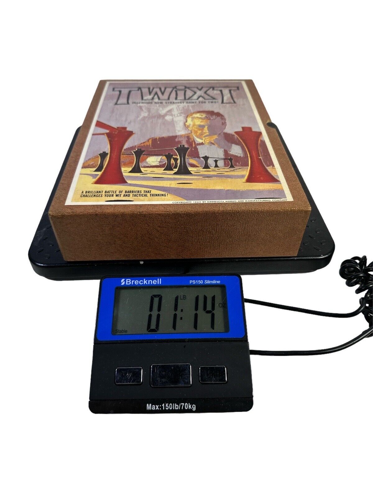 Twixt Board Game Bookshelf 3M Strategy Battle 2 to 4 Players Family Vtg 60s