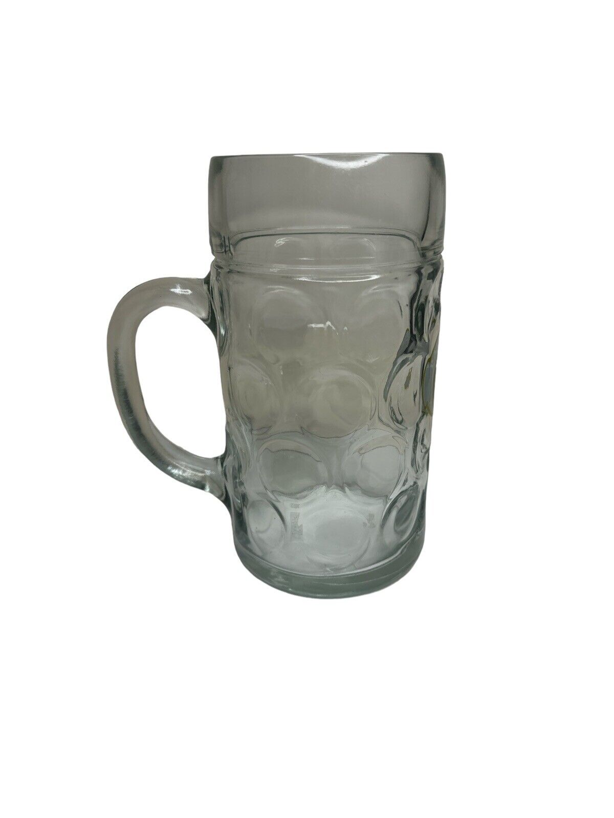 Paulaner Munchen German Beer Stein Dimple Glass Large 1 Liter Mug Nice Condition