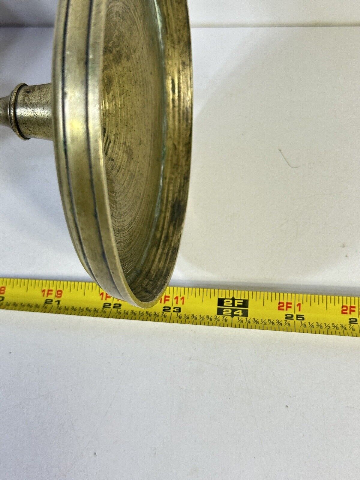 Antique Brass Whale Oil Lamp Candle Light Oil Lamp with Tools 1800’s 24” Tall