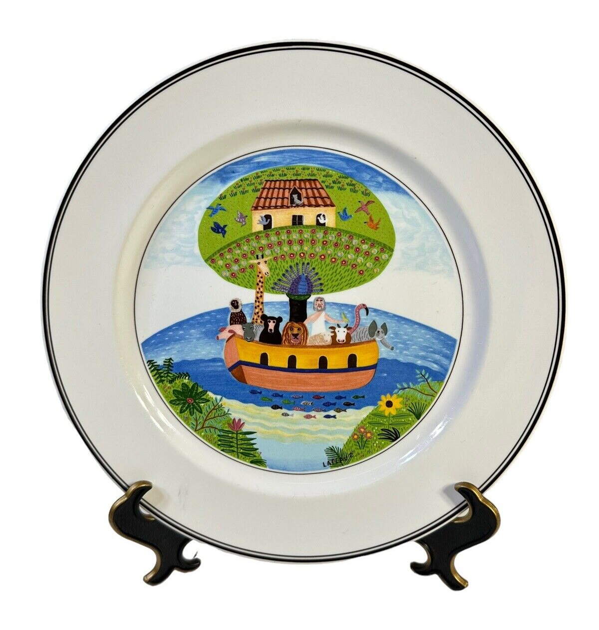 Villeroy & Boch Design Naif Laplau Luxembourg Dinner Plate 10.5'' Vtg 1990's