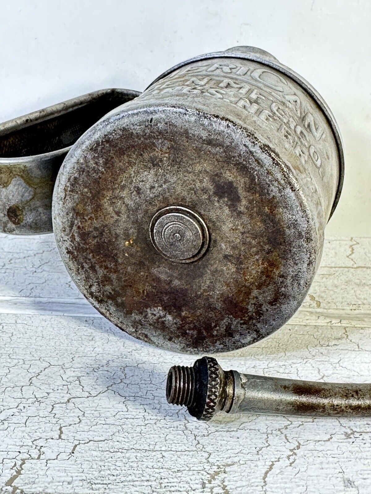 Antique AmeriCan Oiler Oil Can F. JADEN MFG. Co. Hastings Nebraska Decor
