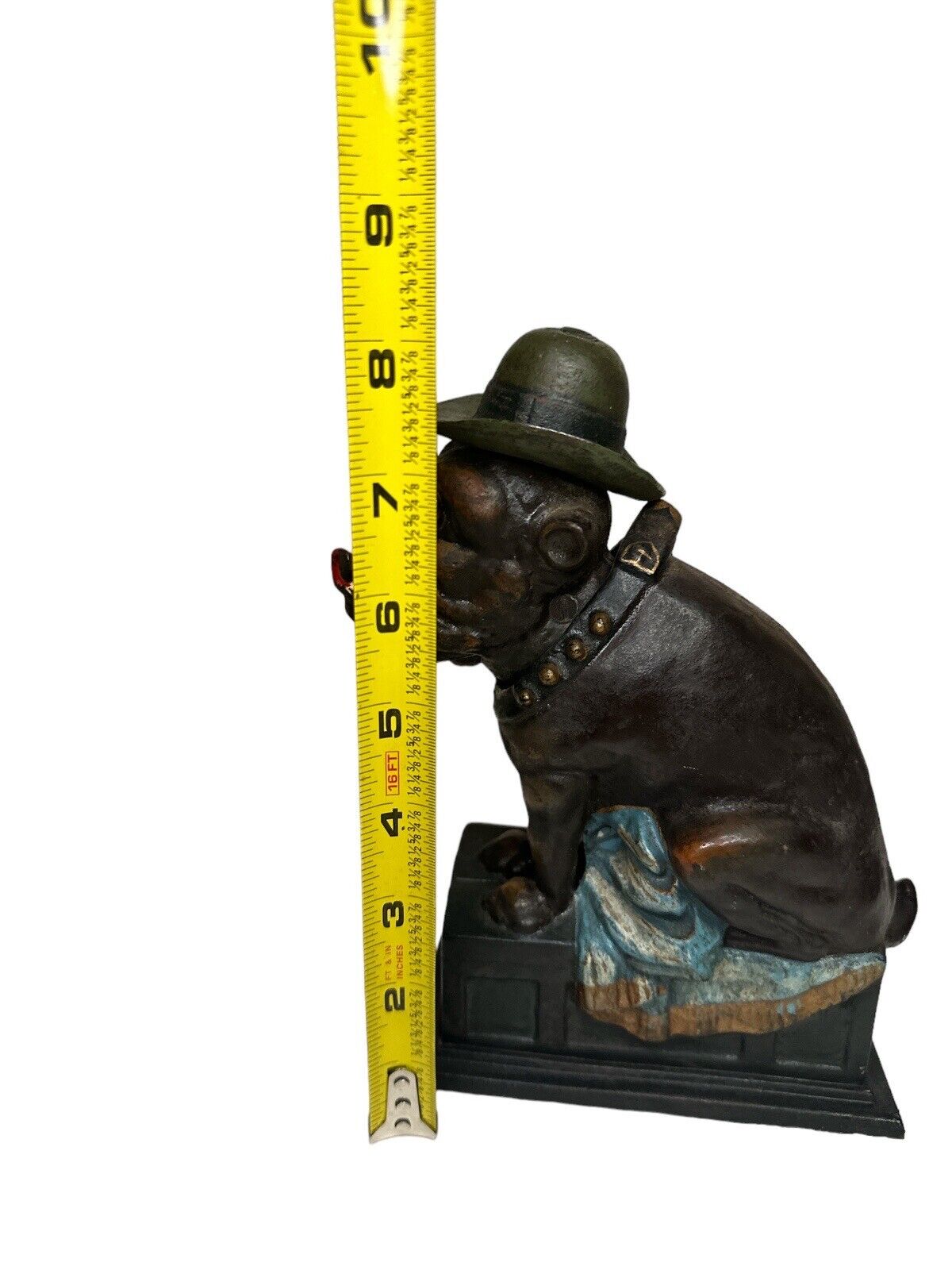 Vtg 1875 Ole Puffer Dog Cast Iron Mechanical Coin Bank Bulldog Cigar By Xenox