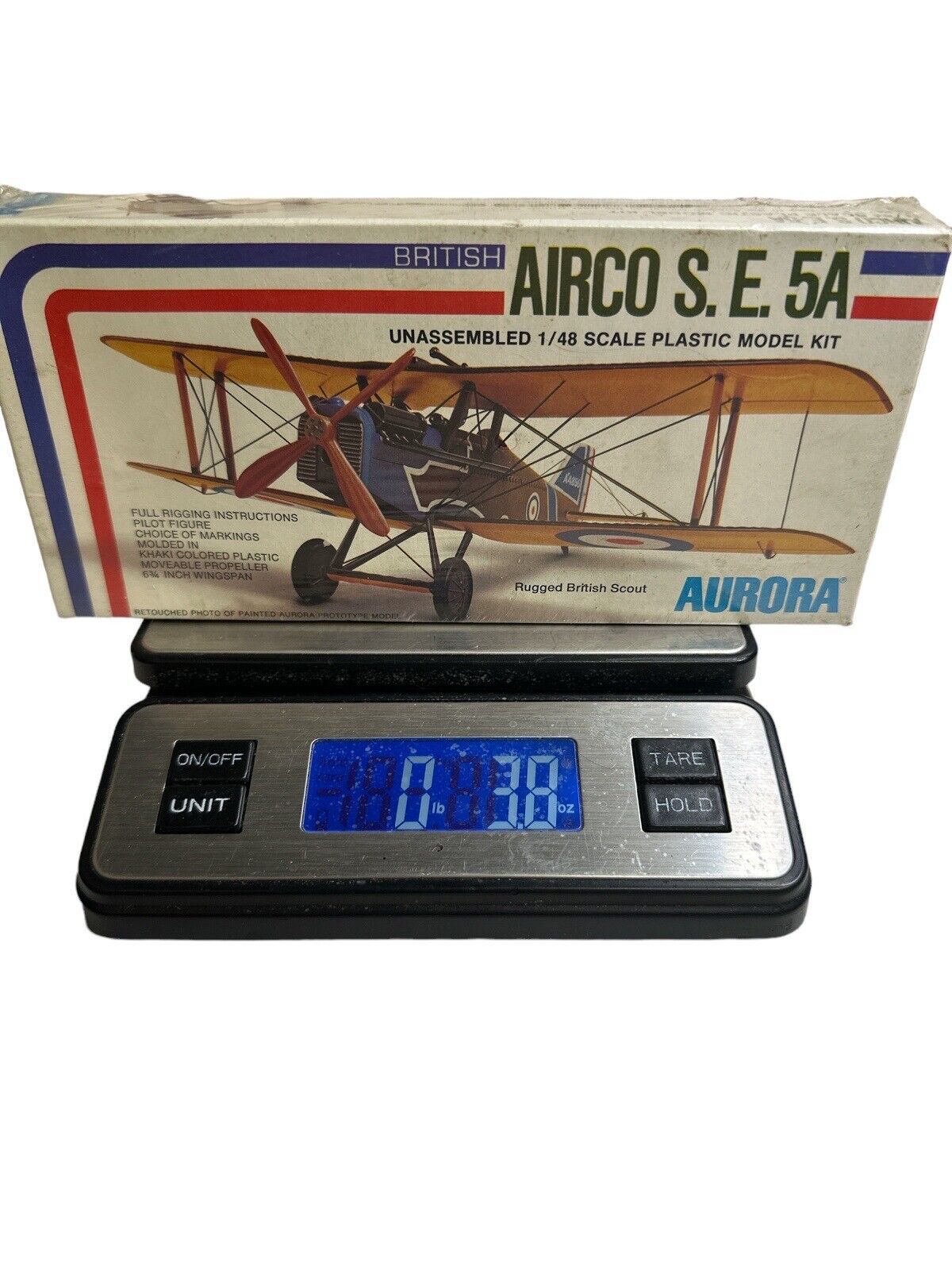 Vtg 1976 Aurora Model Kit Airco S.E. 5A 1/48th Scale No. 755 NOS Sealed