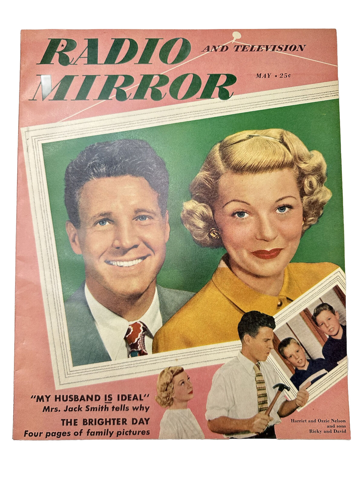 VTG Radio Mirror and TV Magazine May 1949 Harriet and Ozzie Nelson 25c Issue