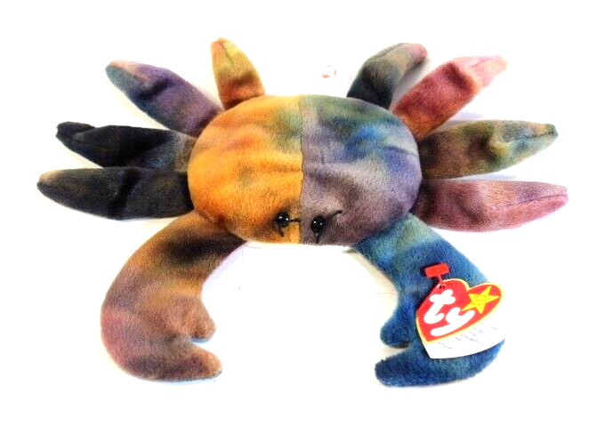 Ty Beanie Babies Claude the Crab w/ Tag Errors in collectors condition