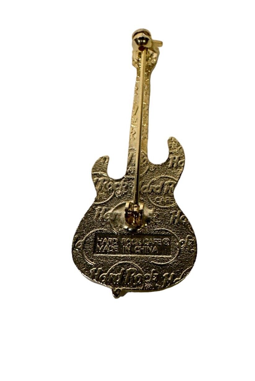 Vtg Hard Rock Cafe Gibson Guitar Pin Boston MA